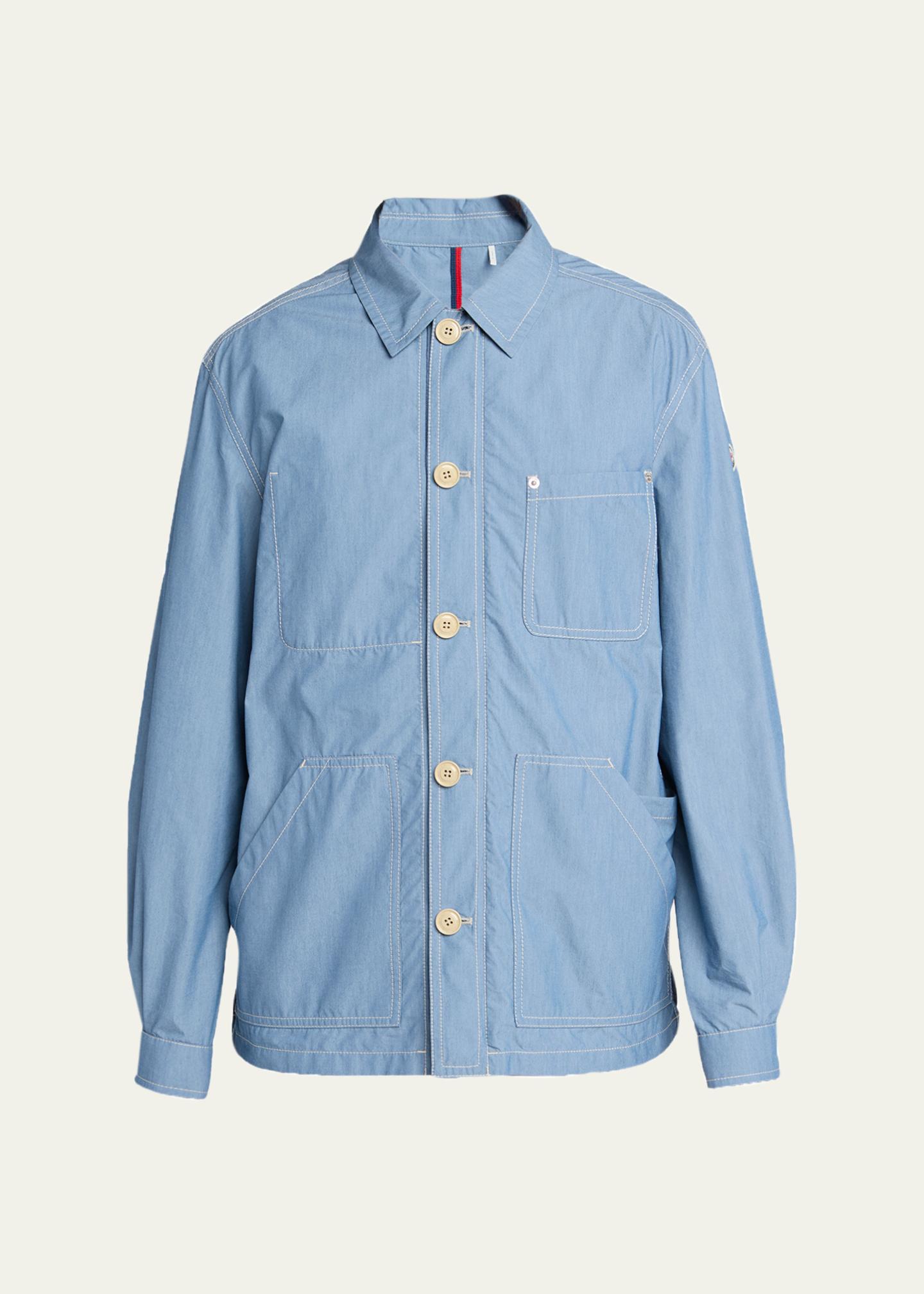 MonclerTシャツ　ママココさん専用 Moncler Men's Elorn Chambray Shirt Jacket - Bergdorf Goodman
