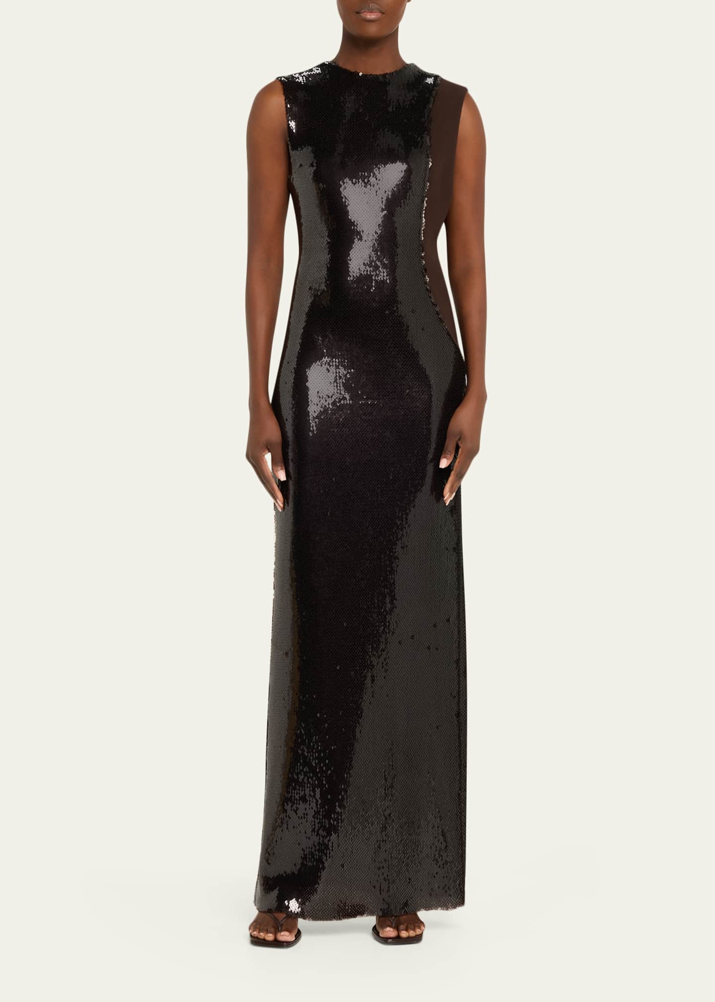 christopher esber cut out dress Christopher Esber, Sequined gown, Women, Brown, M, Dresses, Wool