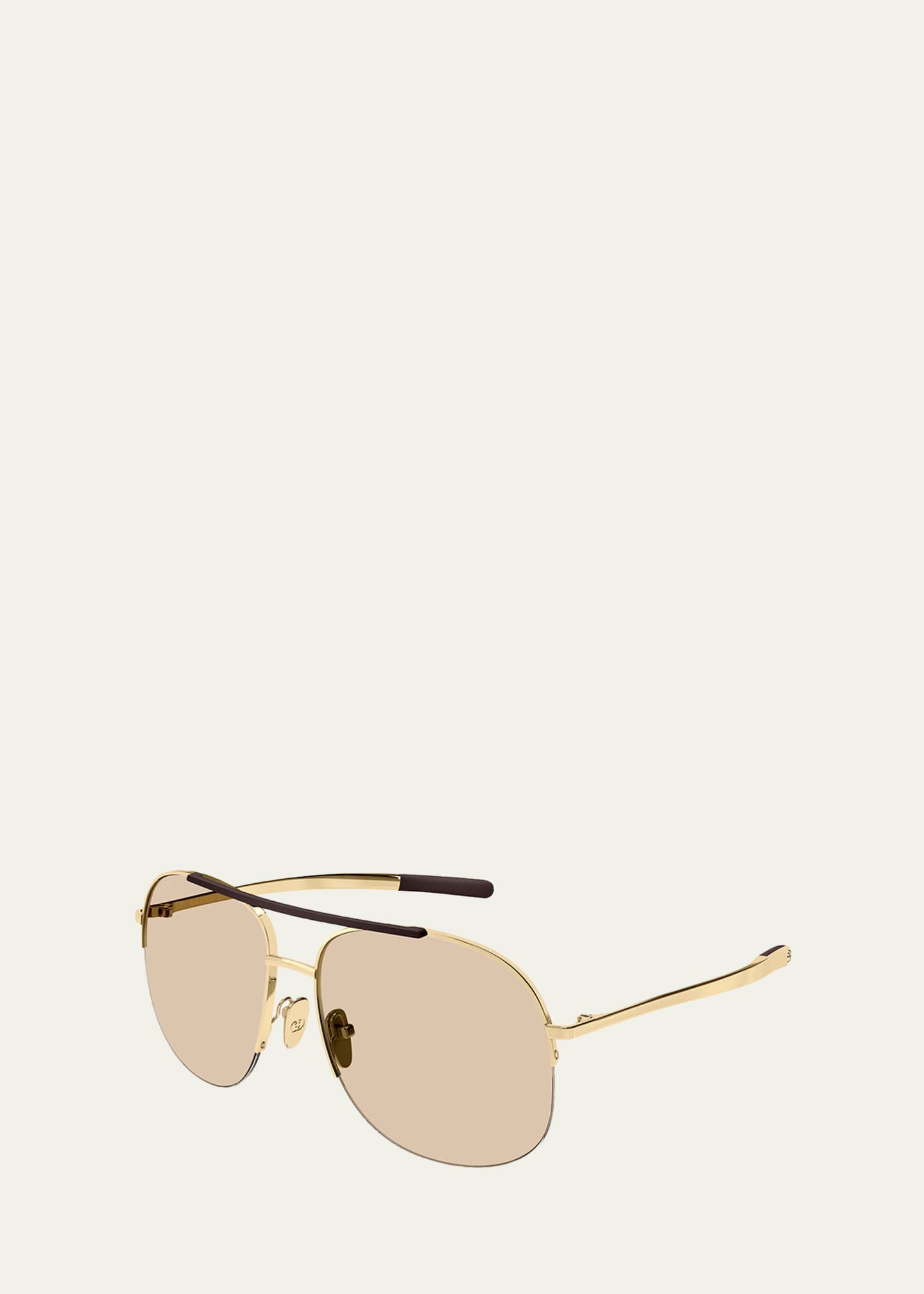 Gucci 61mm Metal Aviator Sunglasses - Bergdorf Goodman