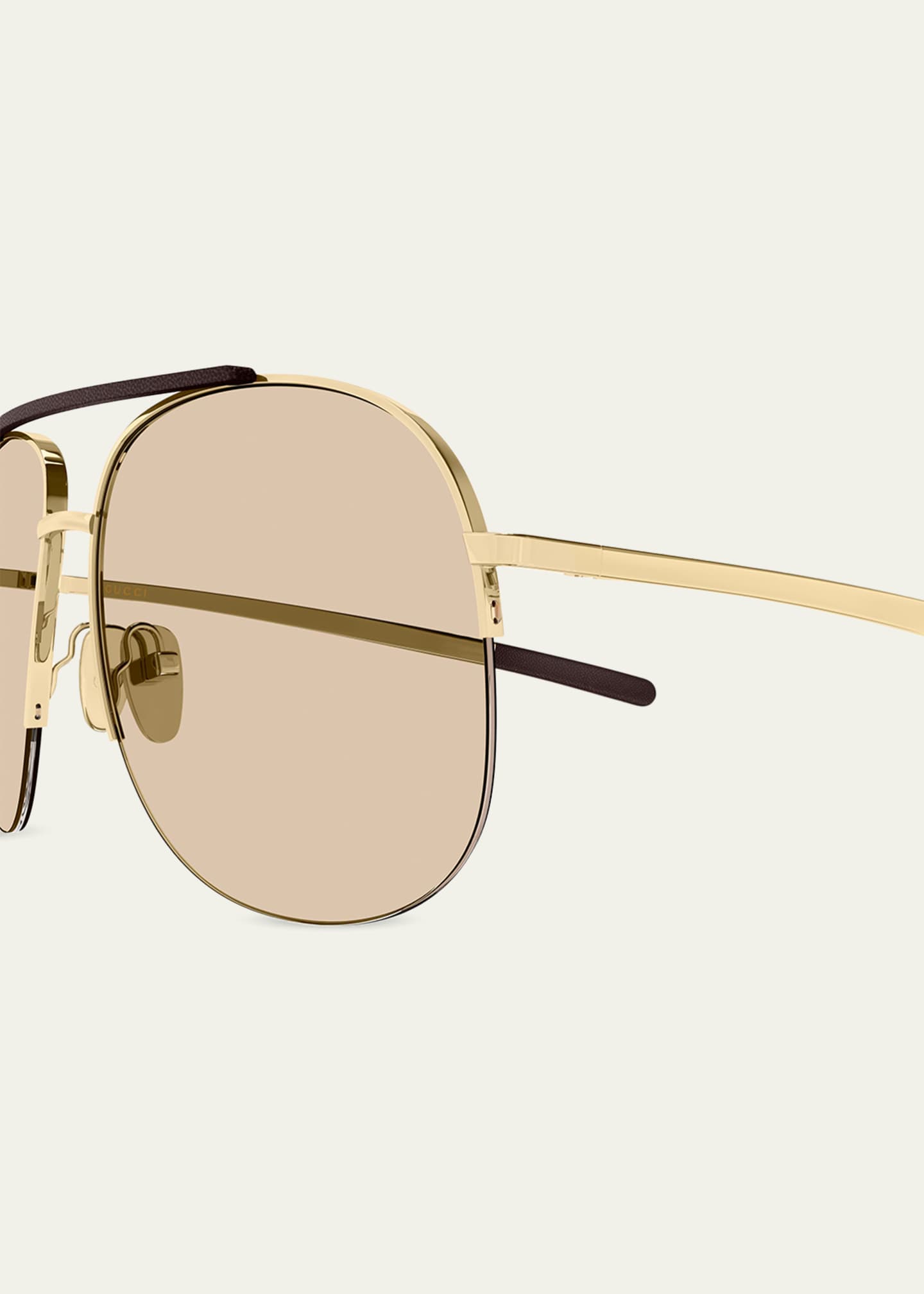Gucci 61mm Metal Aviator Sunglasses - Bergdorf Goodman