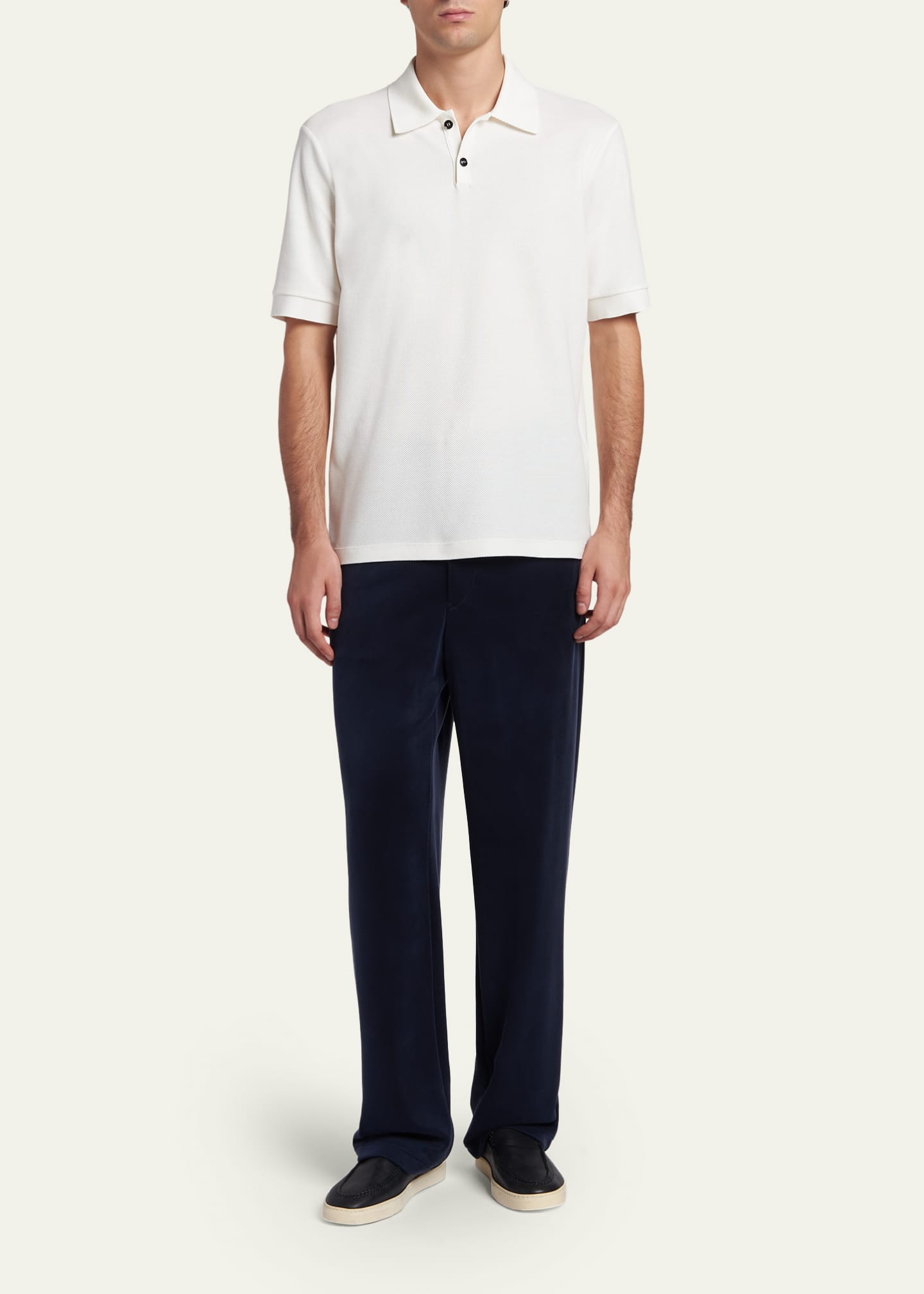 Giorgio Armani Men's Cotton Pique Classic-Fit Polo Shirt