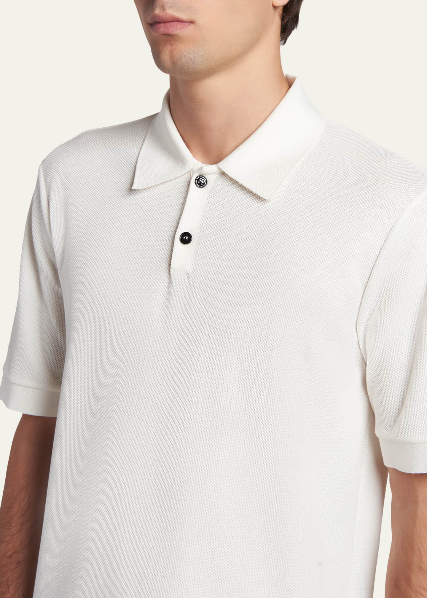Giorgio Armani Men's Cotton Pique Classic-Fit Polo Shirt