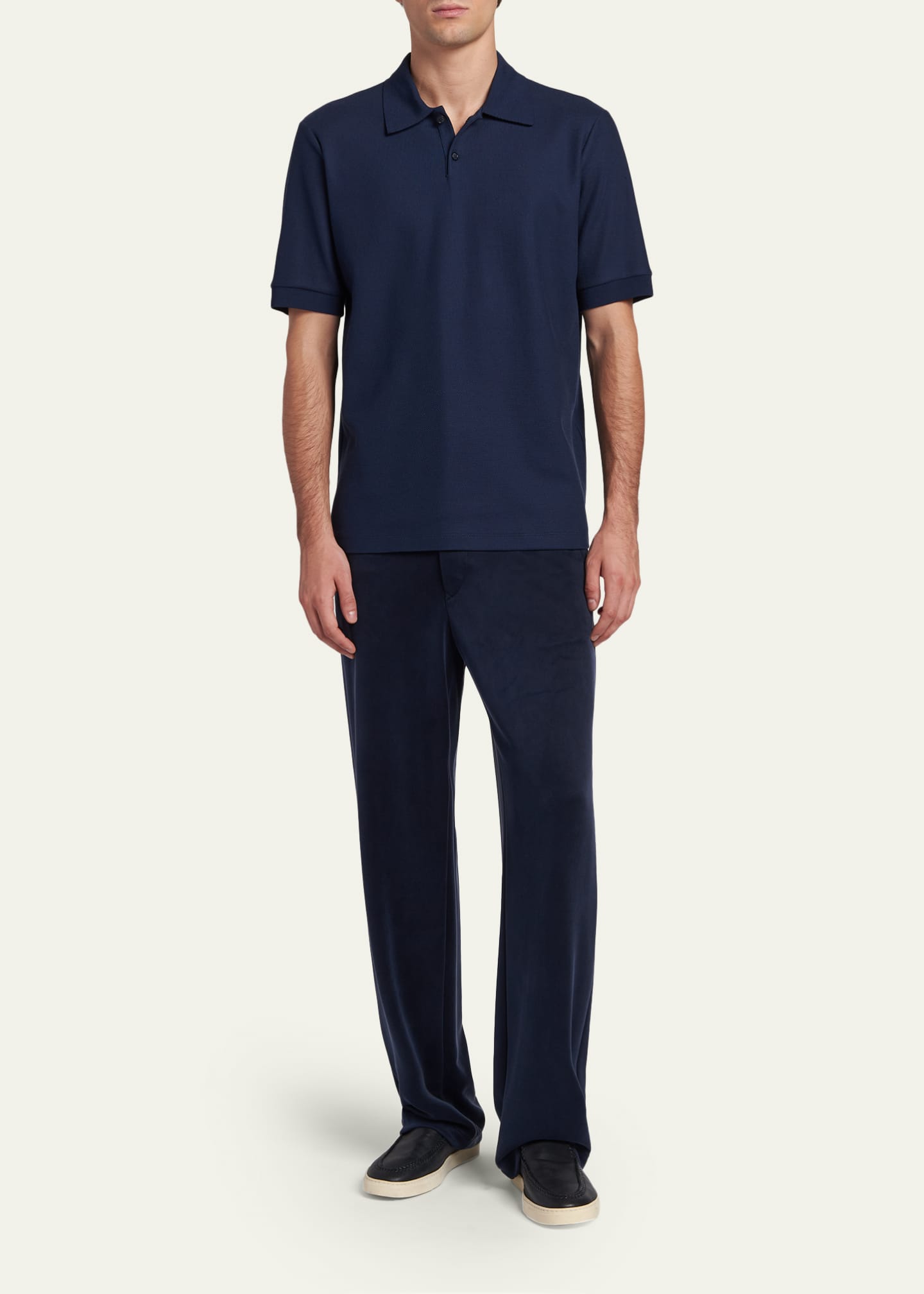Giorgio Armani Men's Cotton Pique Classic-Fit Polo Shirt
