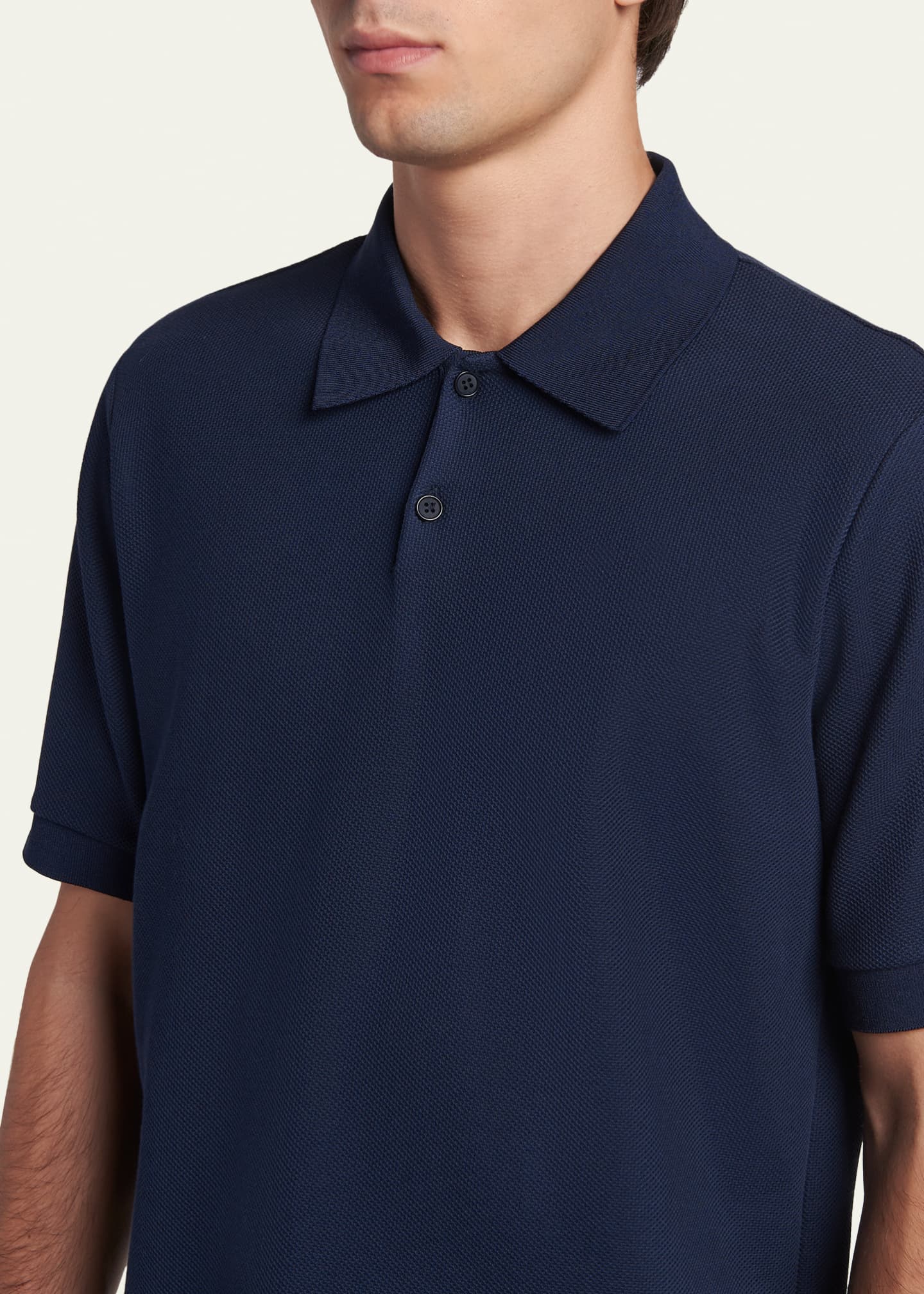Giorgio Armani Men's Cotton Pique Classic-Fit Polo Shirt