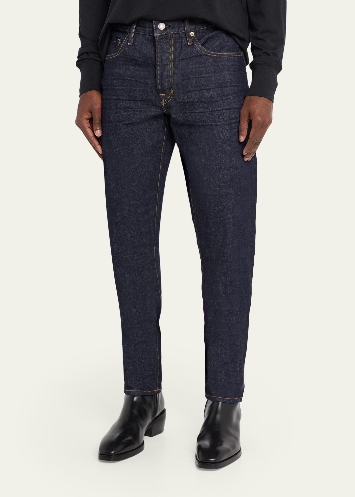 TOM FORD Men's Washed Black Denim Slim Fit Jeans - Bergdorf Goodman