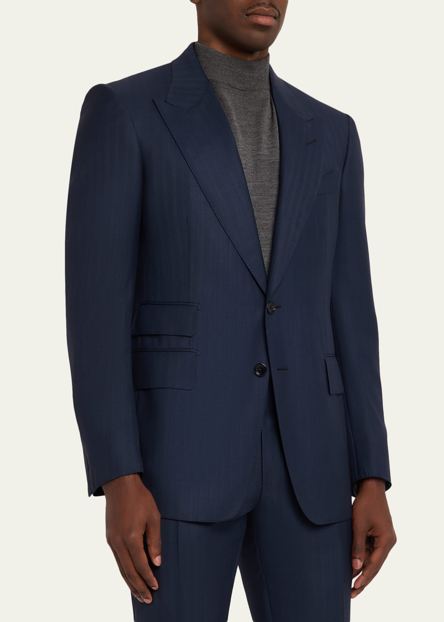 TOM FORD Men's Shelton Herringbone Stripe Suit - Bergdorf Goodman