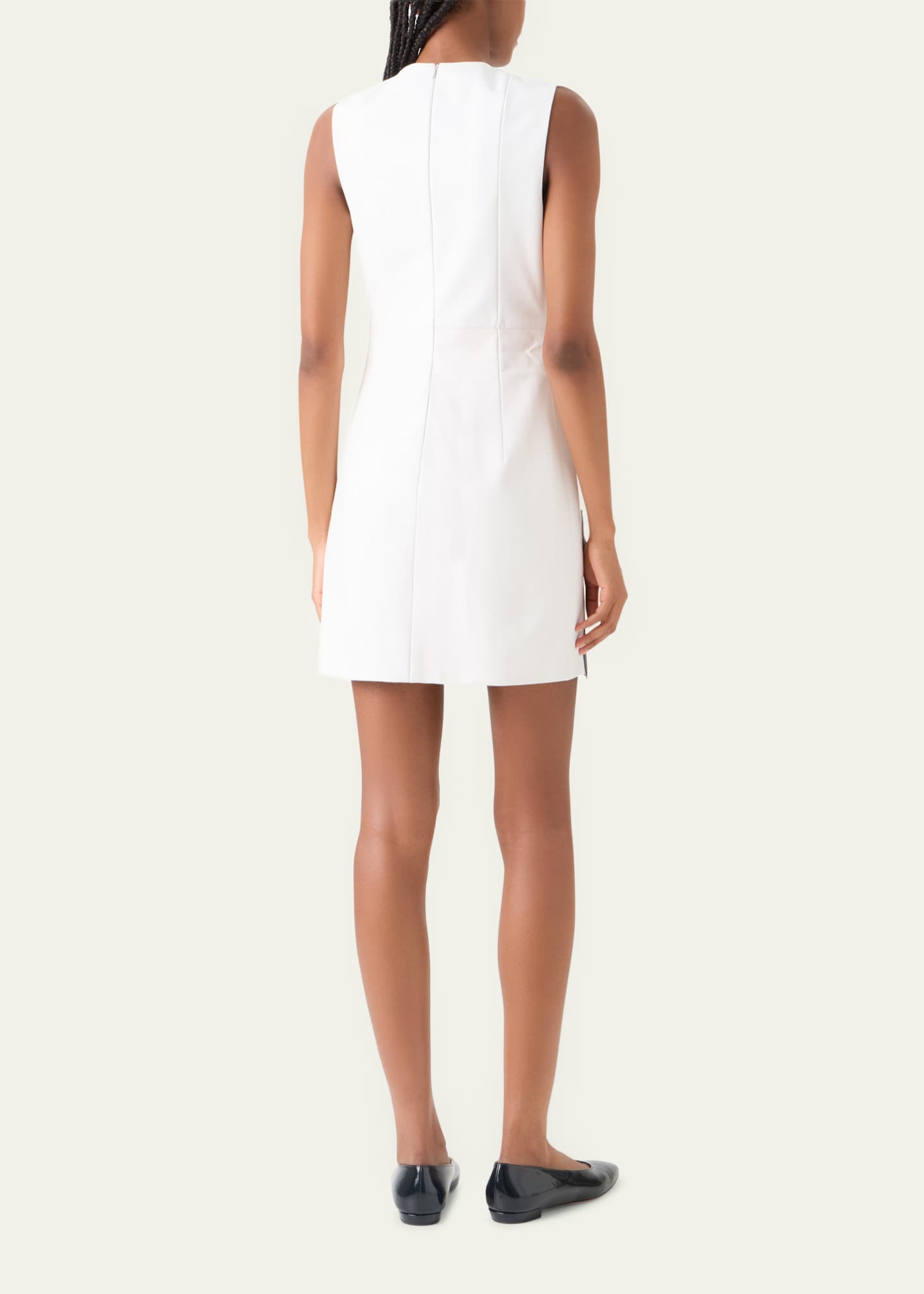 Akris Sleeveless Paravent Nappa Lambskin Leather Mini Dress - Bergdorf  Goodman