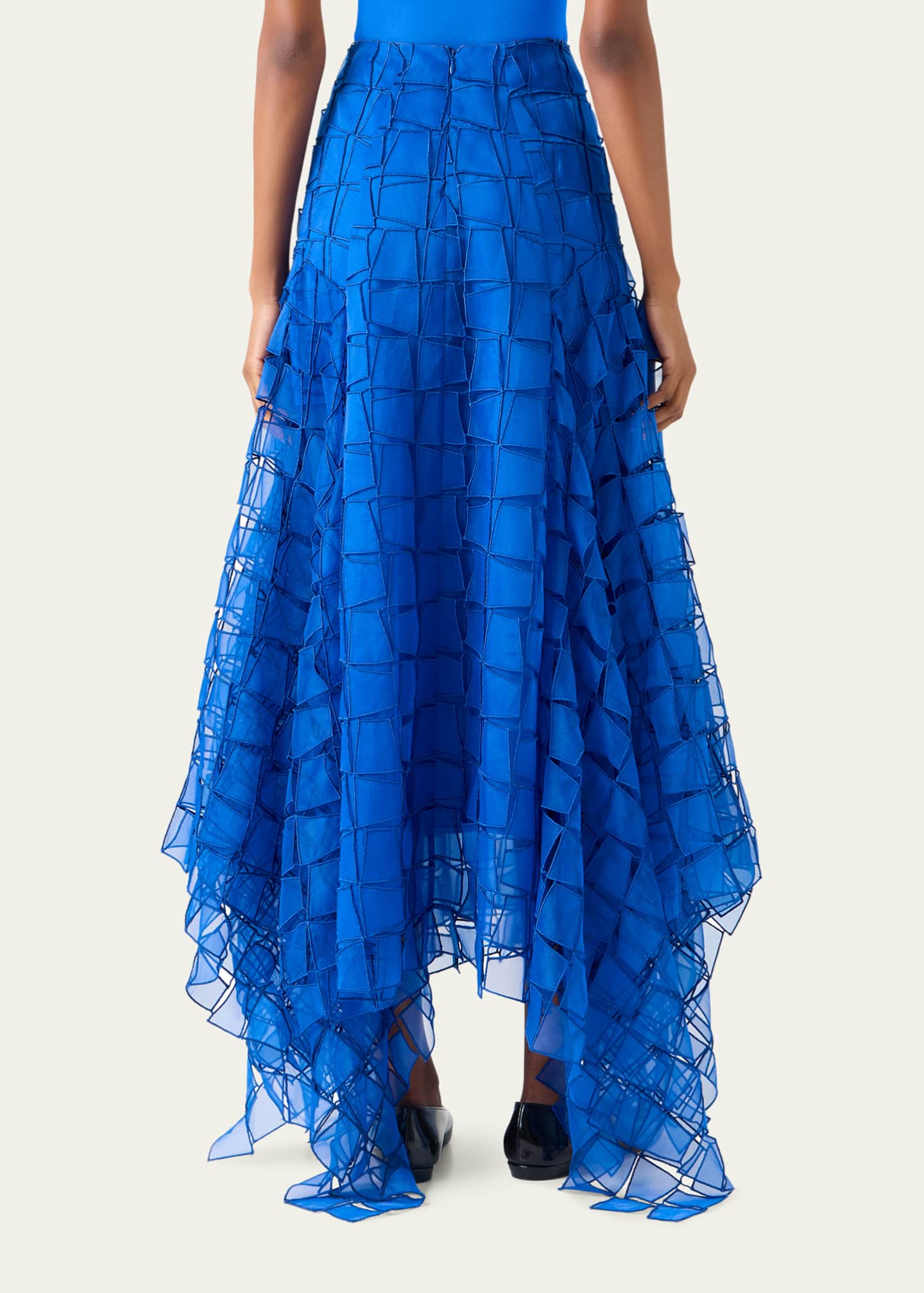 Akris Embroidered Organza Maxi Handkerchief Skirt - Bergdorf Goodman