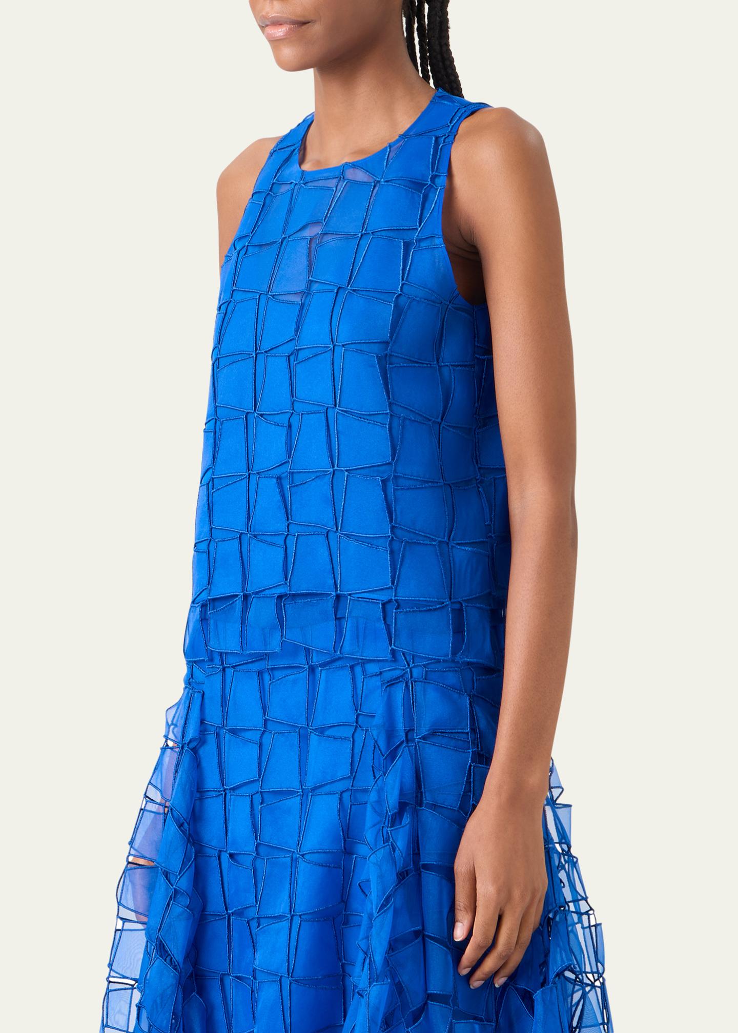 Akris Embroidered Organza Sleeveless Blouse - Bergdorf Goodman