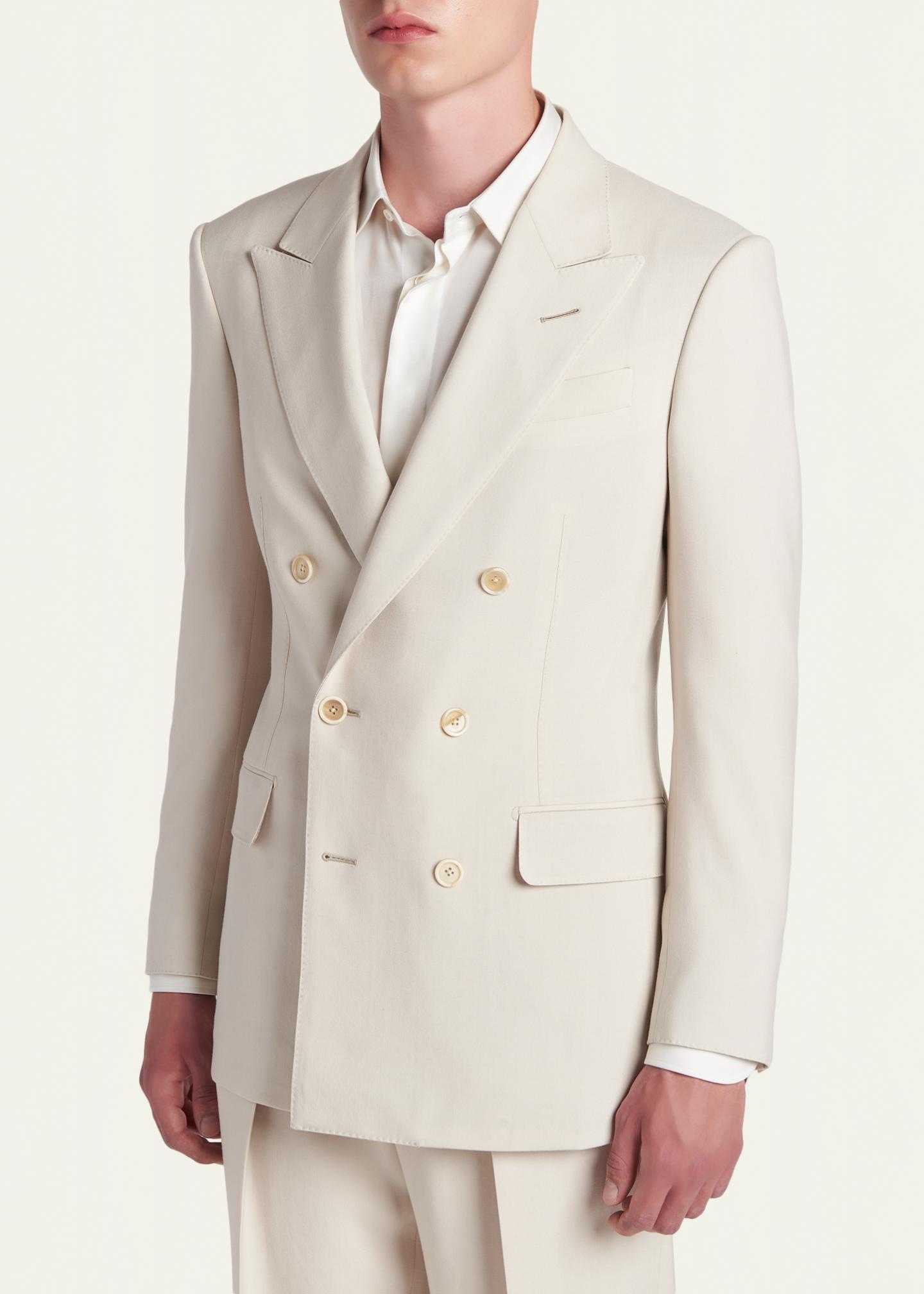 TOM FORD Men's Wool, Cashmere and Silk Double-Breasted Sport Coat