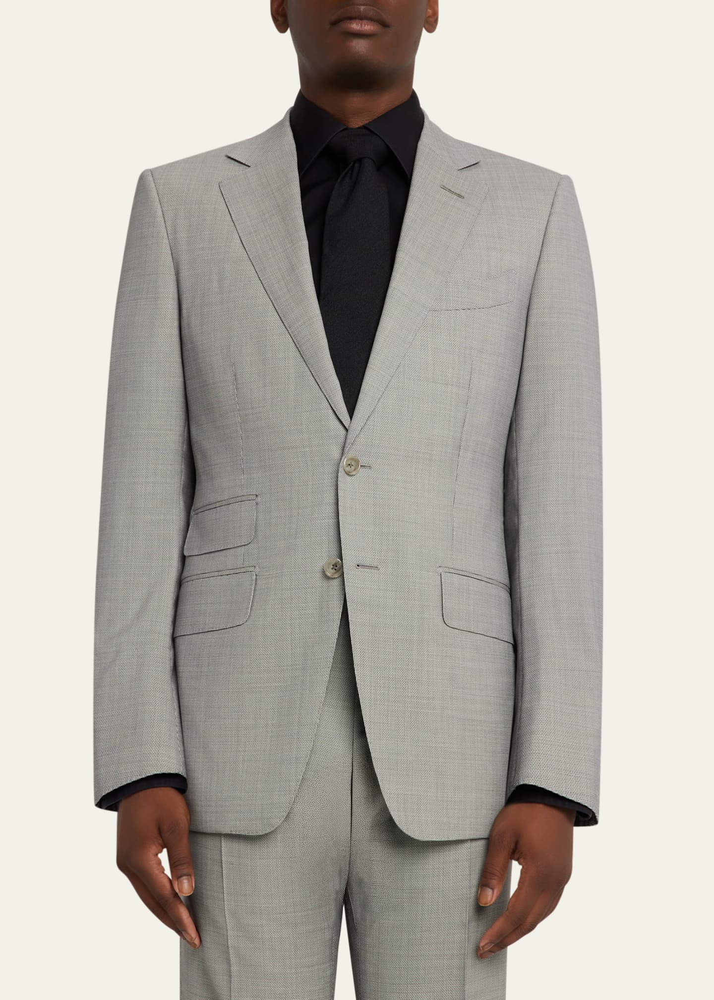 TOM FORD Men's Wool Basketweave Notch-Lapel Two-Piece Suit