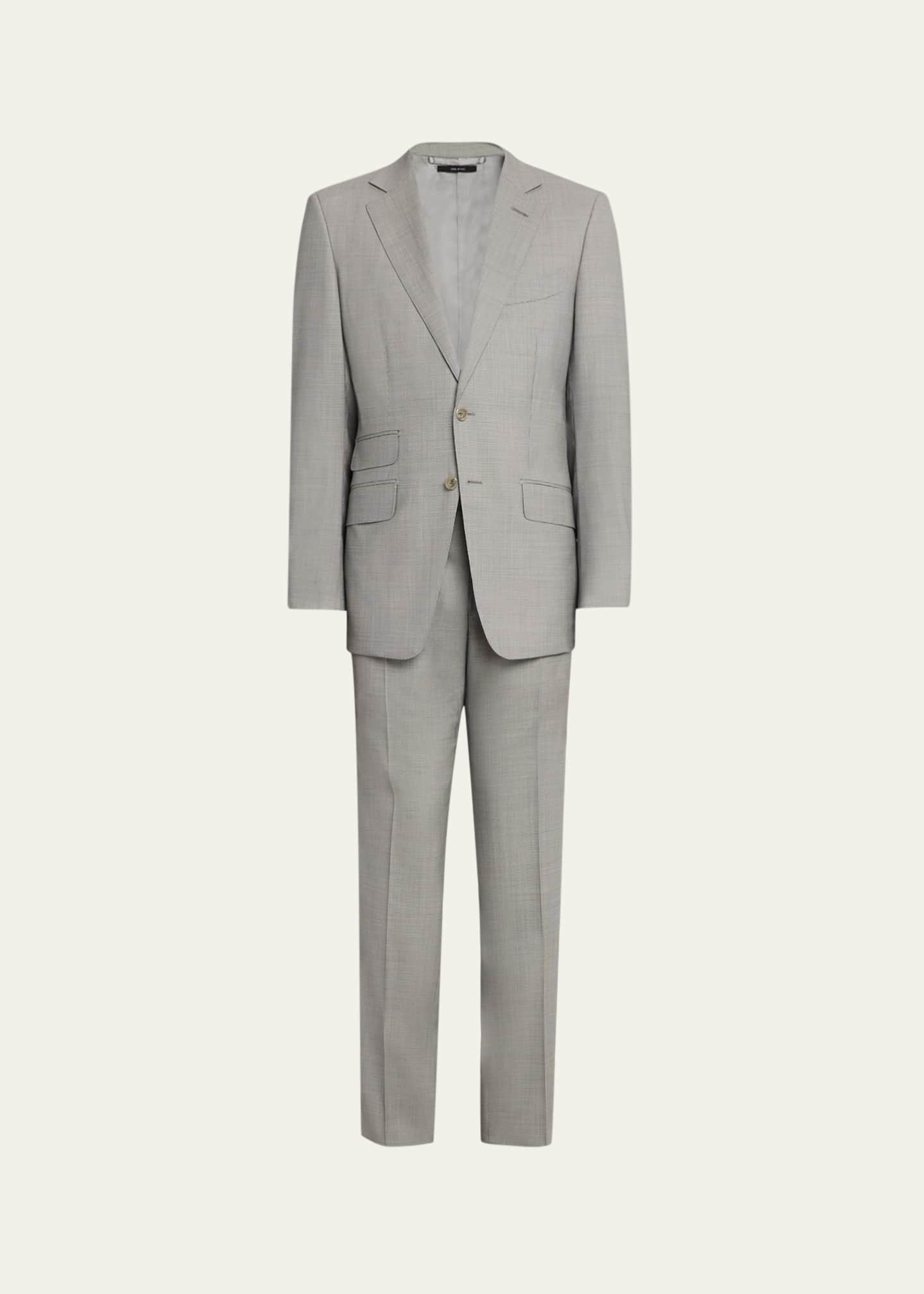 TOM FORD Men's Wool Basketweave Notch-Lapel Two-Piece Suit