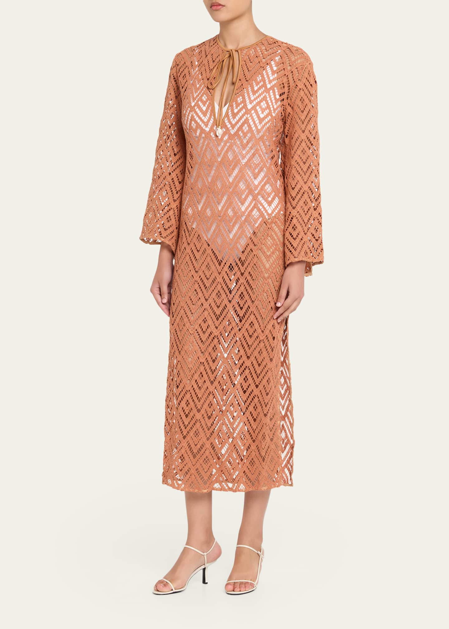 tunic dress embroidered Merin Embroidery Mini Tunic Dress