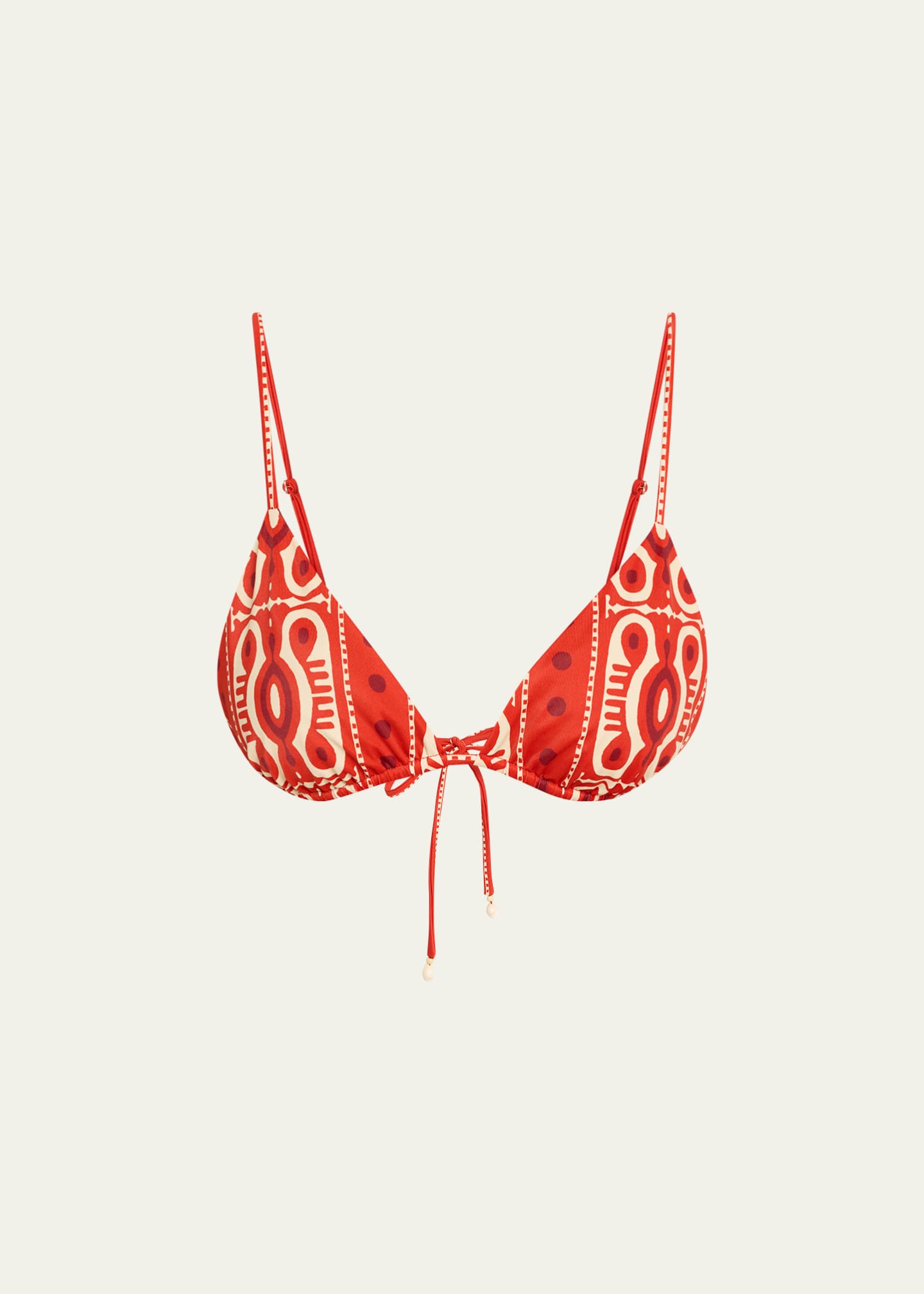 Johanna Ortiz Konibo Tribal-Print Triangle Bikini Top - Bergdorf