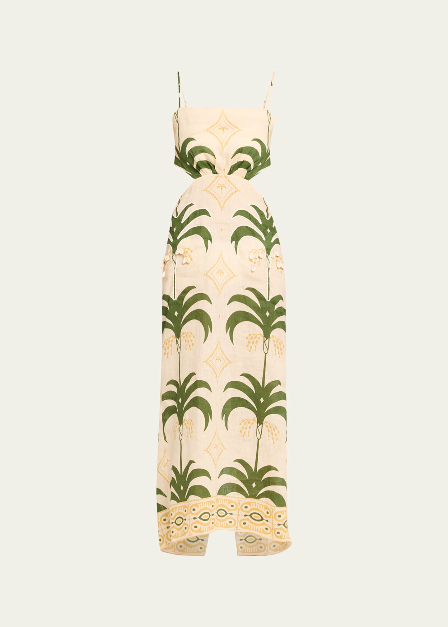 chinese dress ladies Johanna Ortiz Women's Another Chance Strapless Maxi Dress - Ecru Marsala