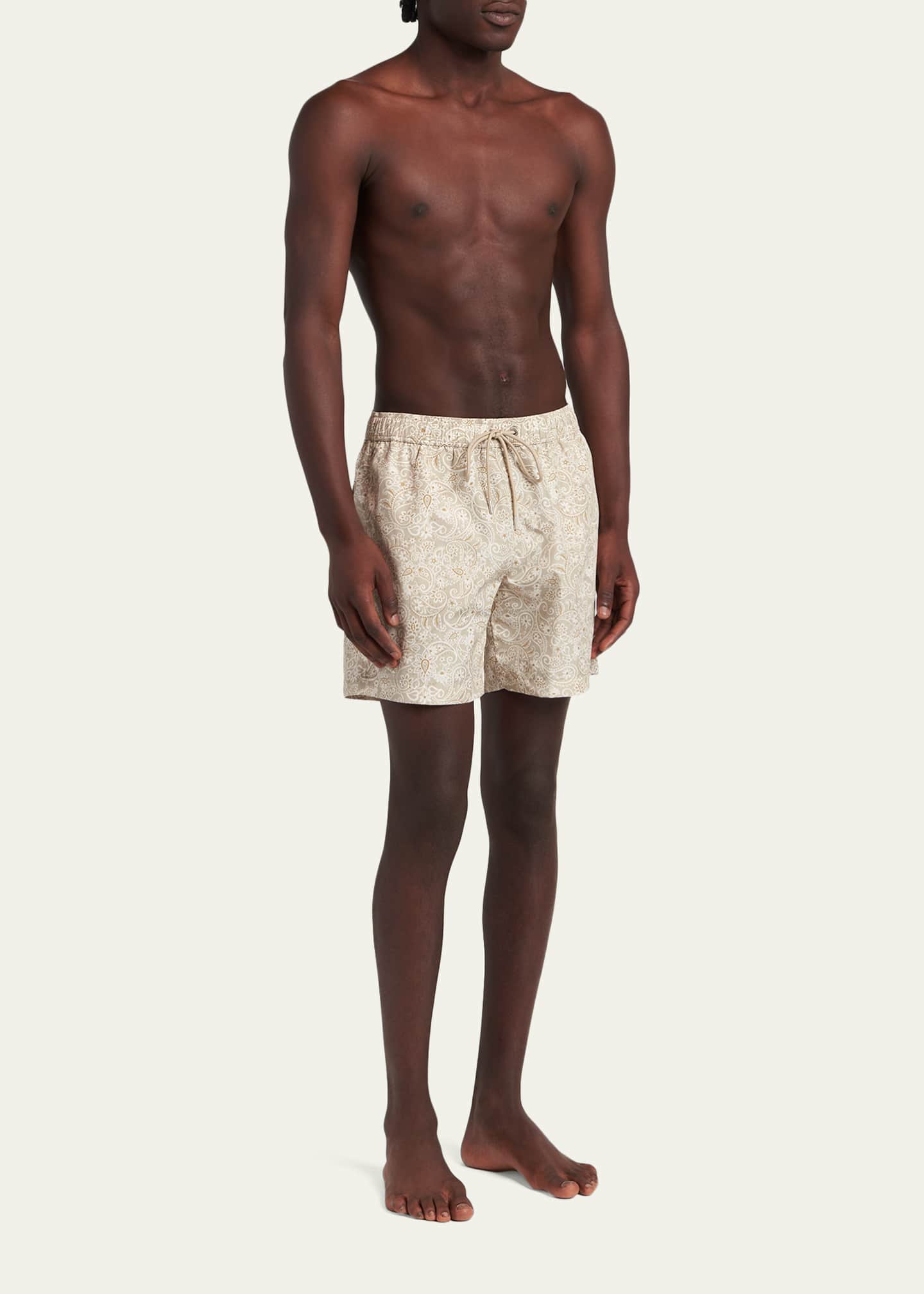 Moncler Men's Paisley Print Swim Shorts - Bergdorf Goodman