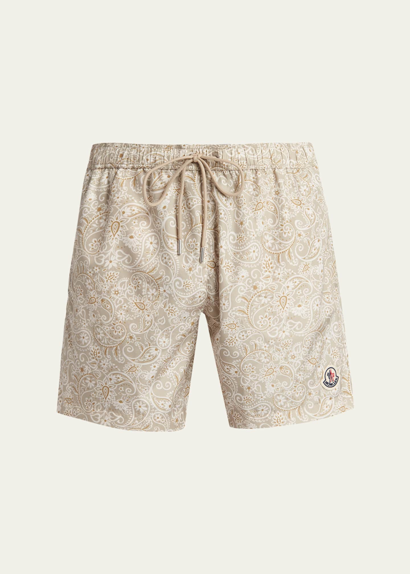 Moncler Men's Paisley Print Swim Shorts - Bergdorf Goodman