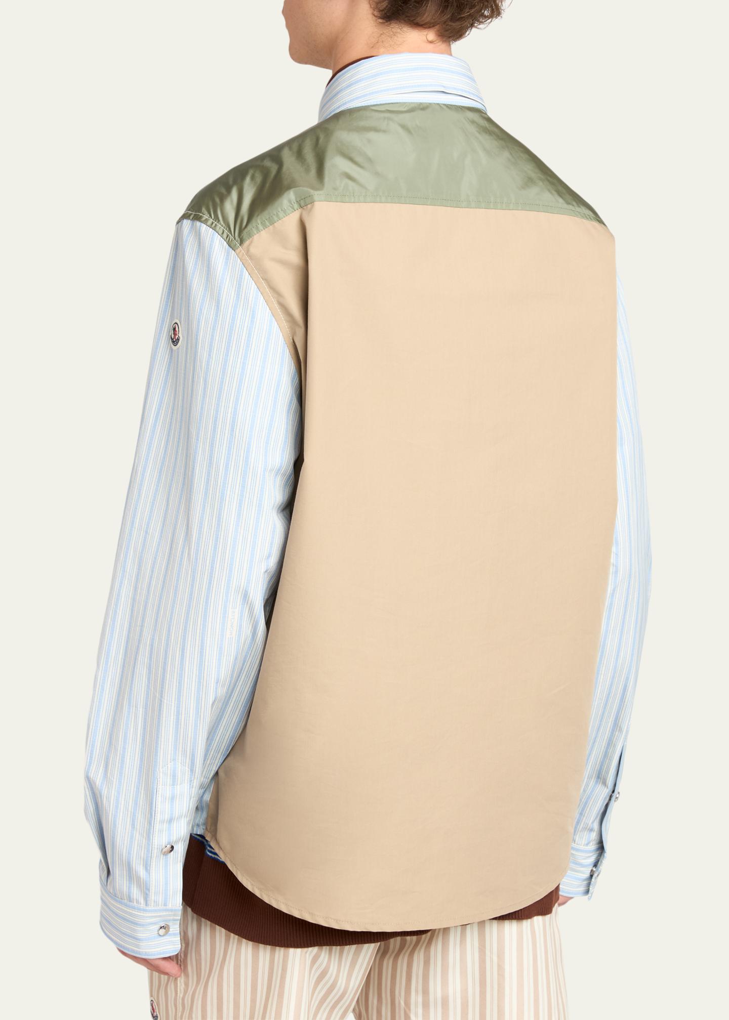 Moncler Men's Mixed-Media Shirt Jacket - Bergdorf Goodman