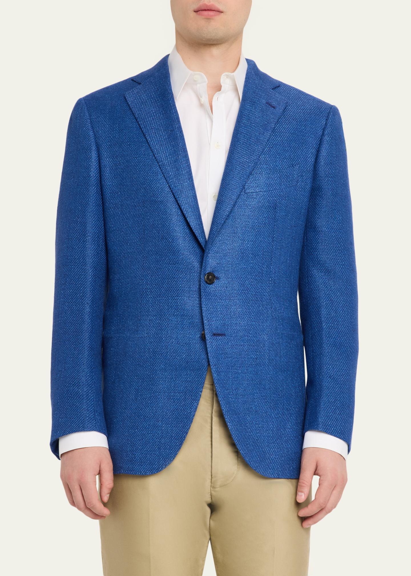 Cesare Attolini Men's Tonal Herringbone Two-Button Jacket - Bergdorf ...