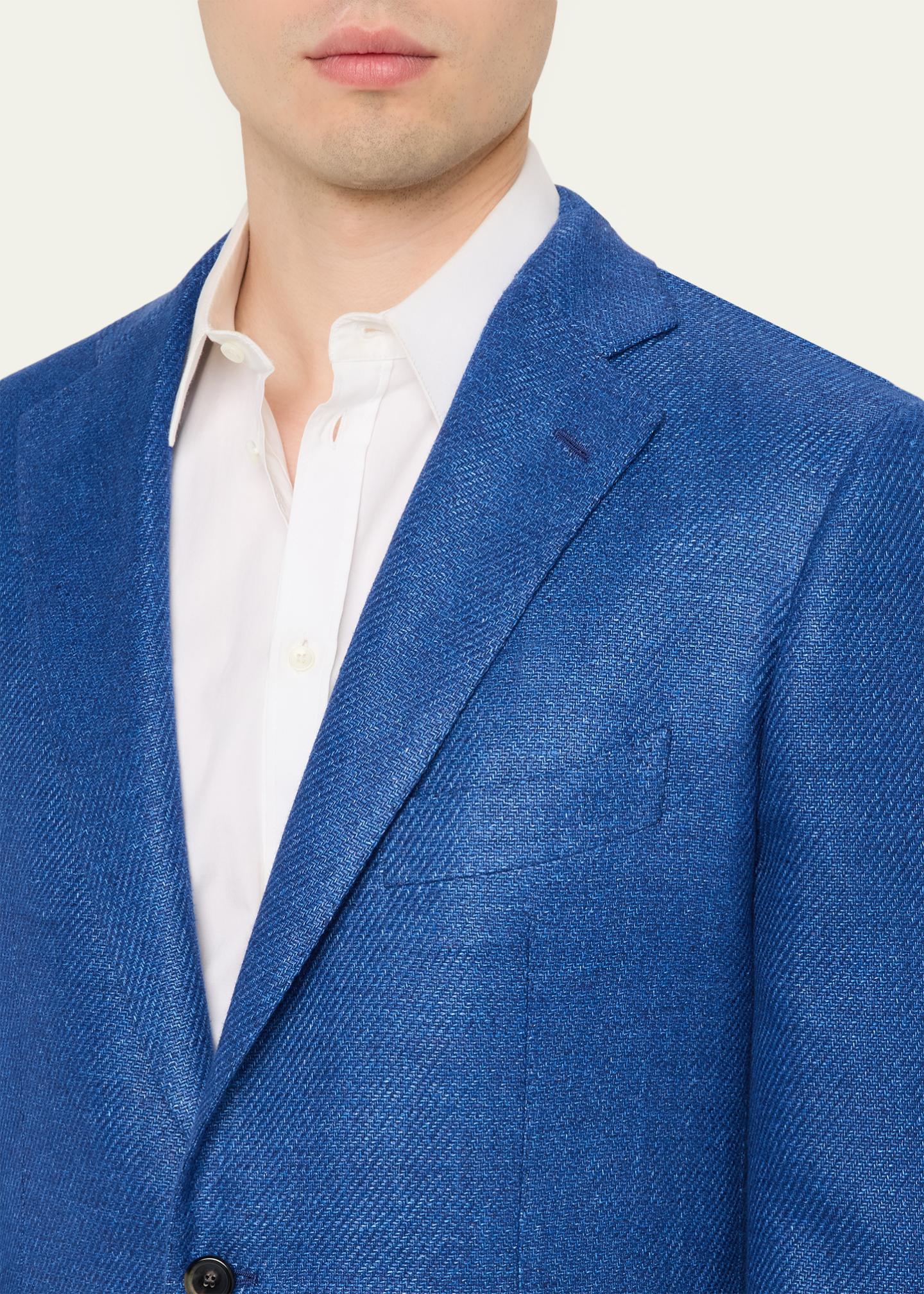 Cesare Attolini Men's Tonal Herringbone Two-Button Jacket - Bergdorf ...