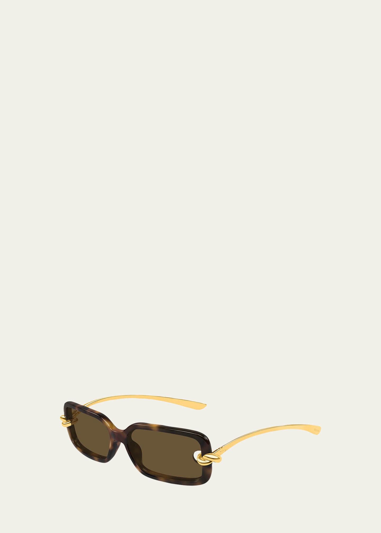 Bottega Veneta 56mm Bio-Injected Rectangular Sunglasses - Bergdorf