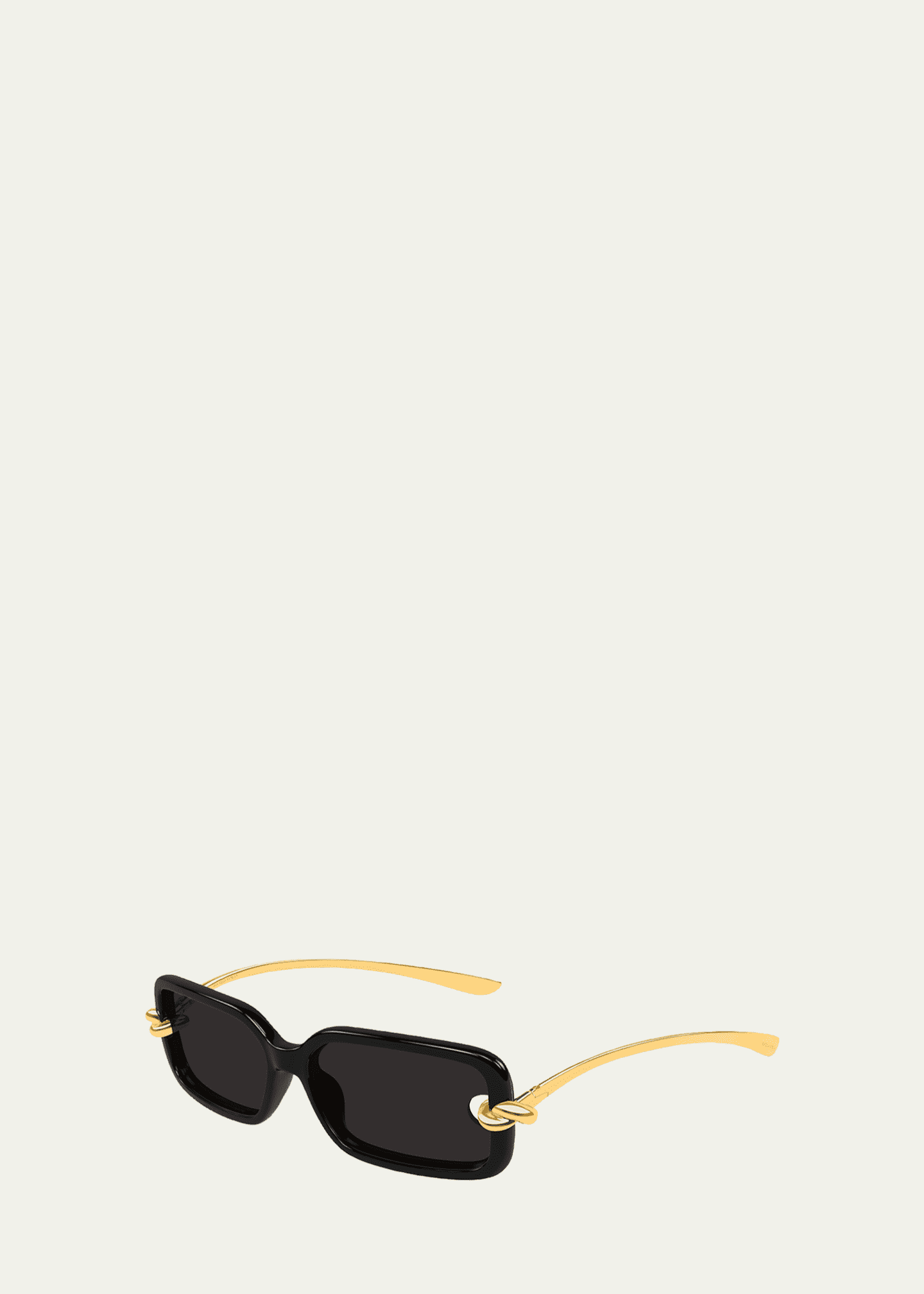 Bottega Veneta 56mm Acetate & Metal Rectangular Sunglasses