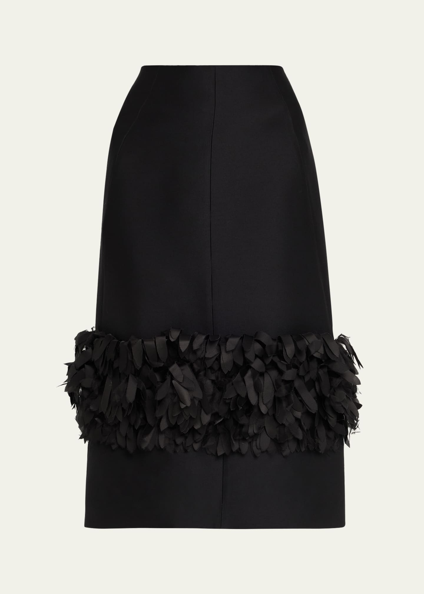 Petal Embellished Pencil Skirt