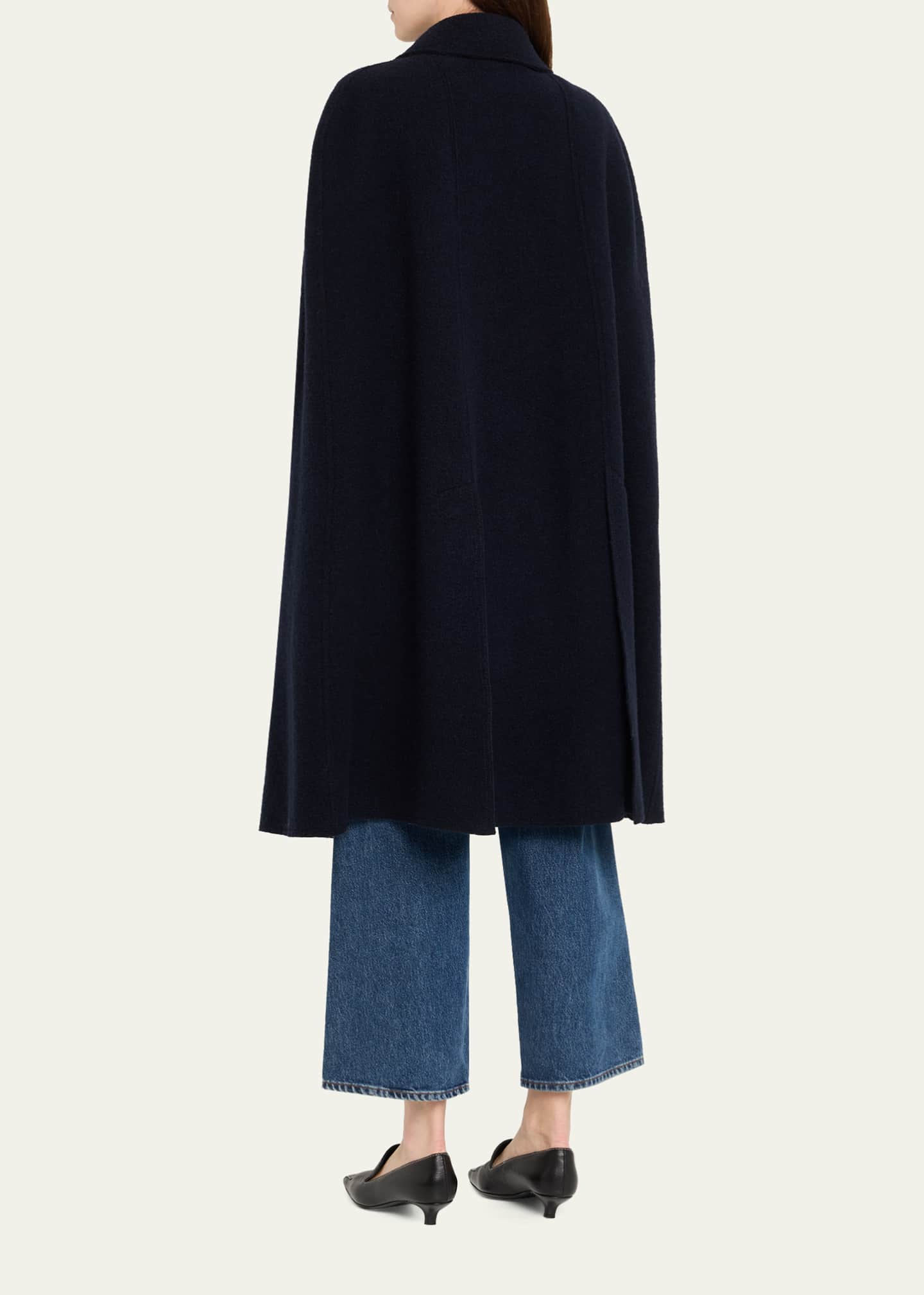 Toteme Single-Breasted Wool Boucle Cape Coat - Bergdorf Goodman