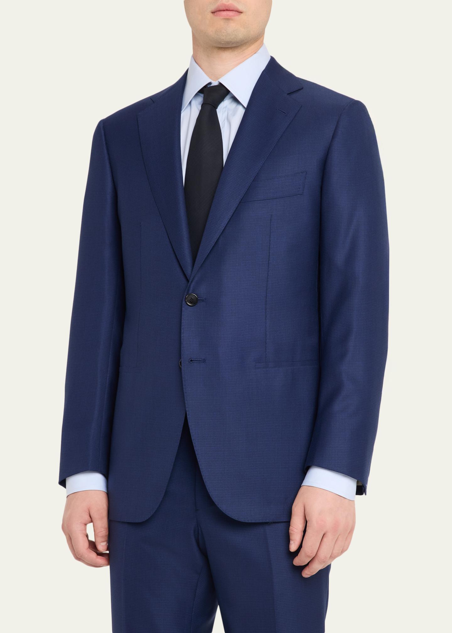 Cesare Attolini Men's Wool Mini-Check Two-Piece Suit - Bergdorf