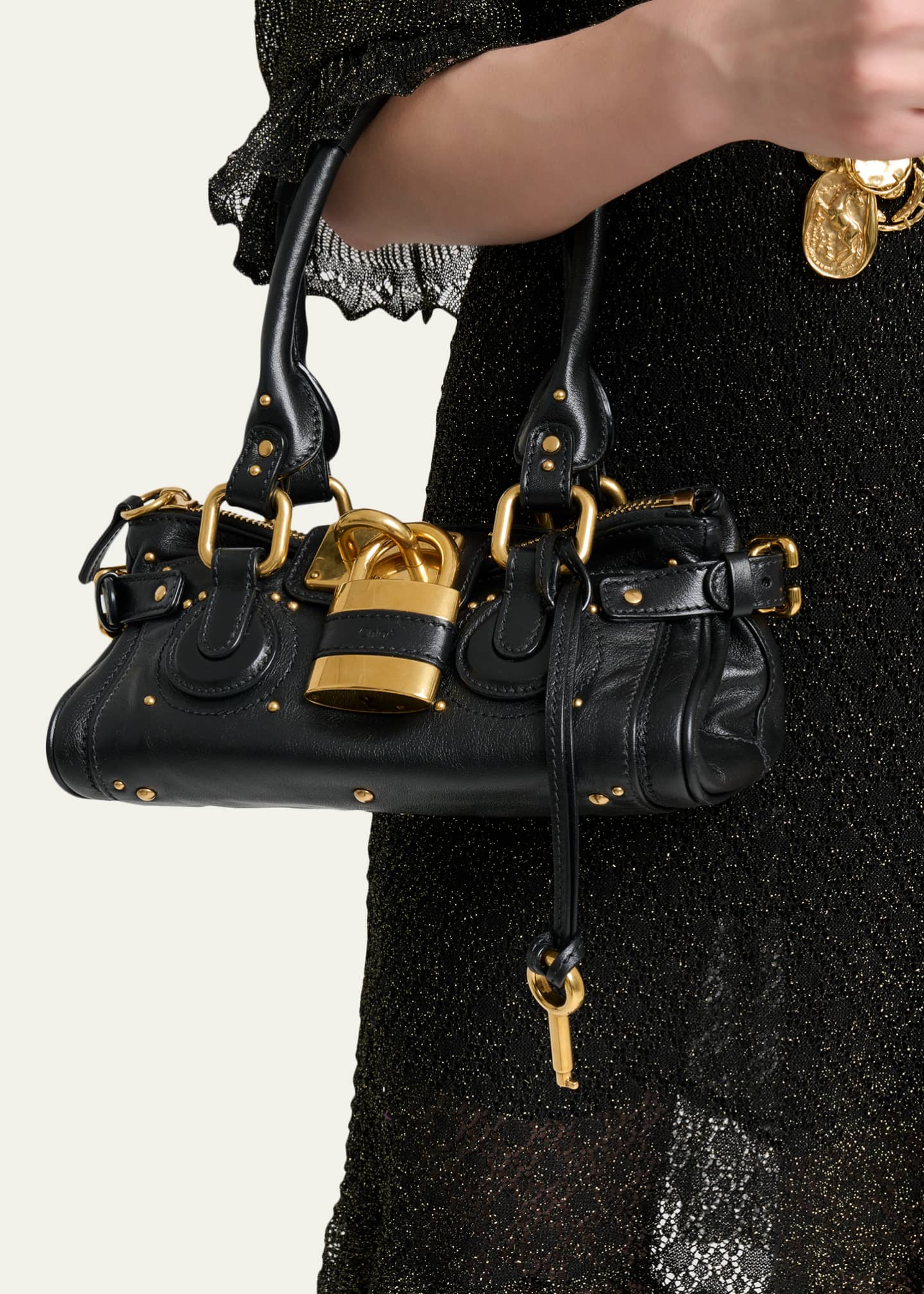 Chloe Small Paddington Padlock Shoulder Bag in Leather - Bergdorf