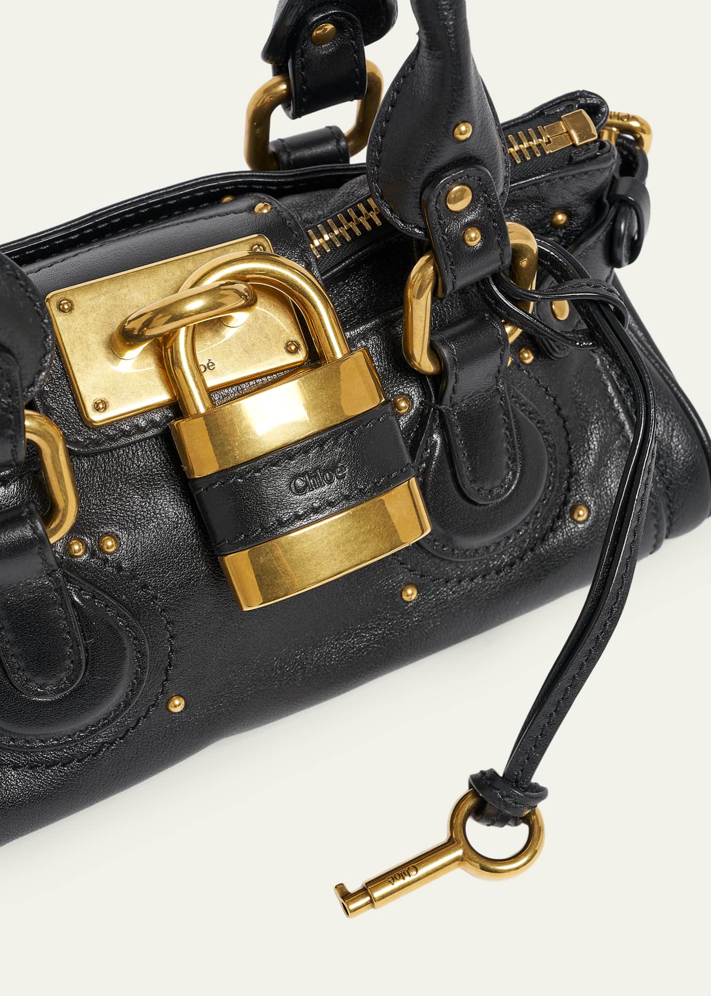 Chloe Small Paddington Padlock Shoulder Bag in Leather - Bergdorf