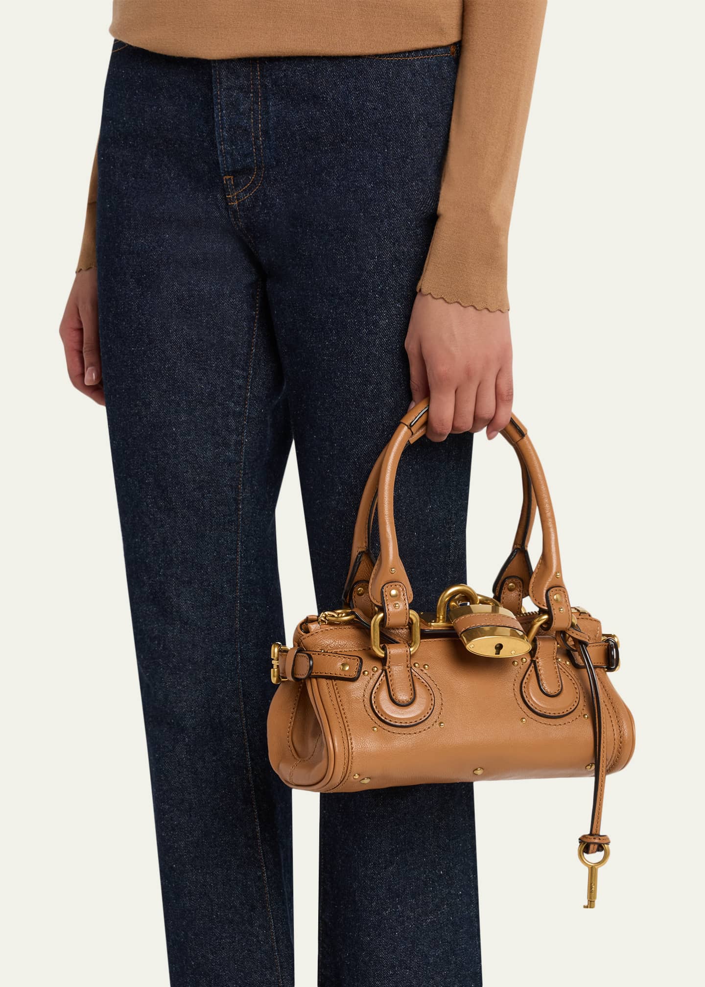 Chloe Small Paddington Padlock Shoulder Bag in Leather - Bergdorf
