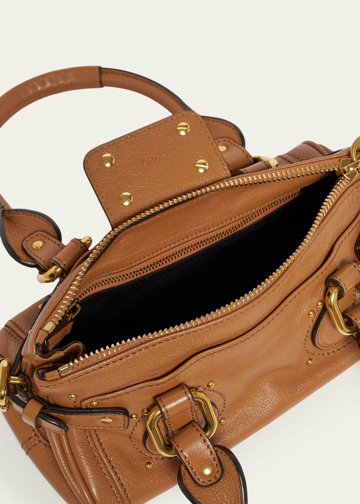 Chloe Small Paddington Padlock Shoulder Bag in Leather - Bergdorf