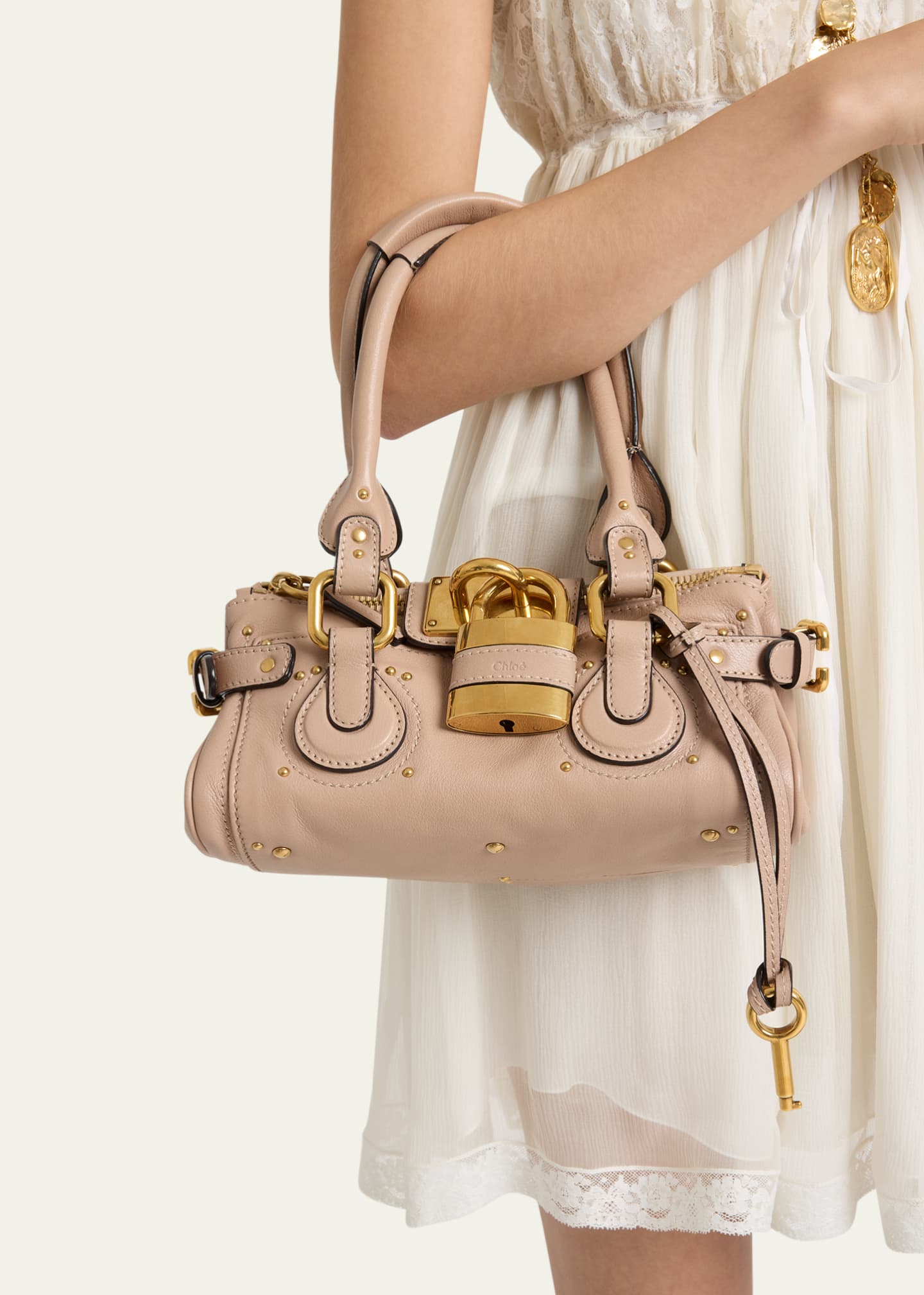 Chloe Small Paddington Padlock Shoulder Bag in Leather - Bergdorf