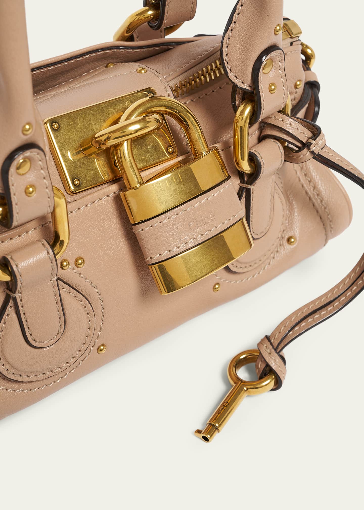 Chloe Small Paddington Padlock Shoulder Bag in Leather - Bergdorf