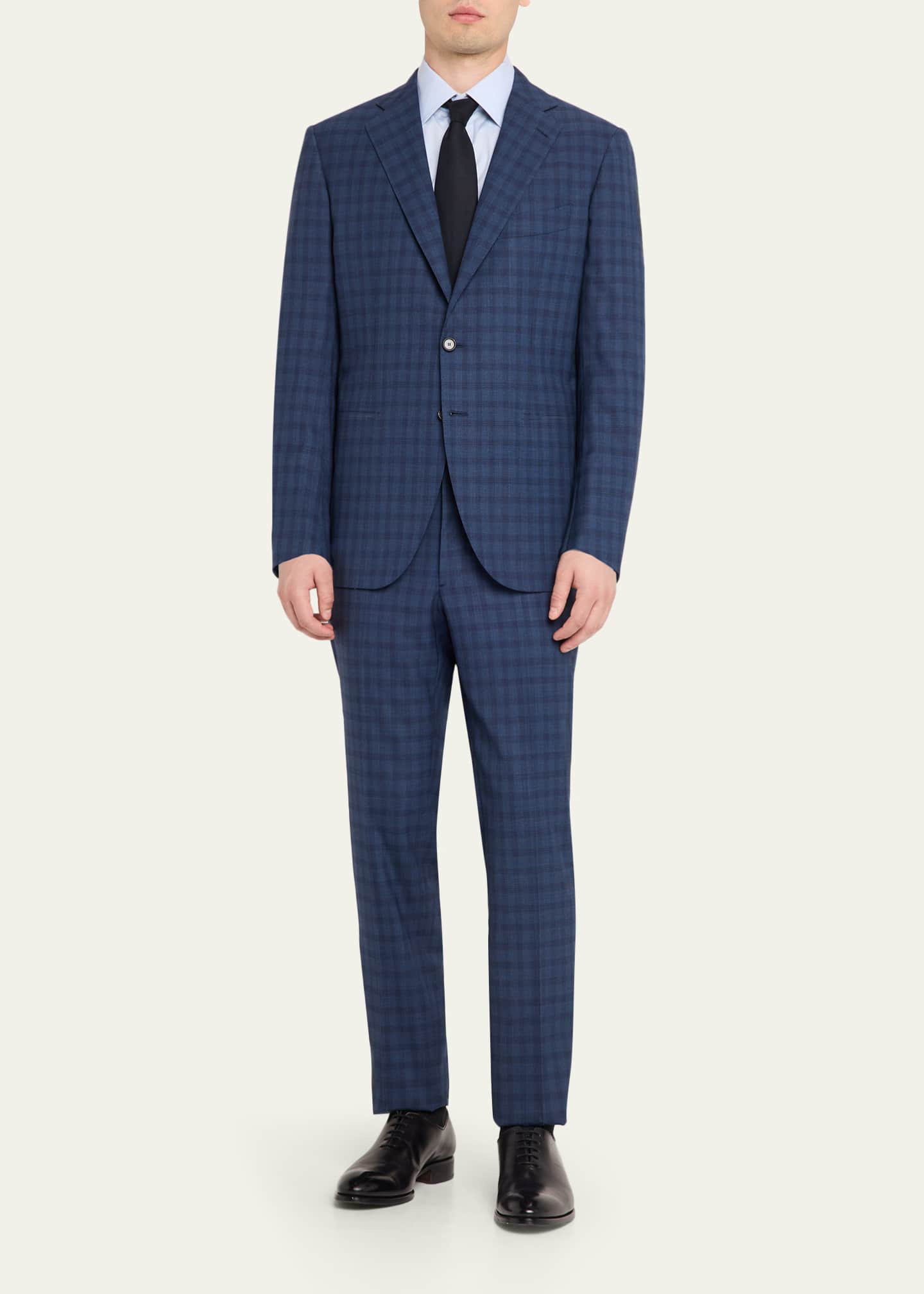 Cesare Attolini Men's Wool Windowpane Check Two-Piece Suit
