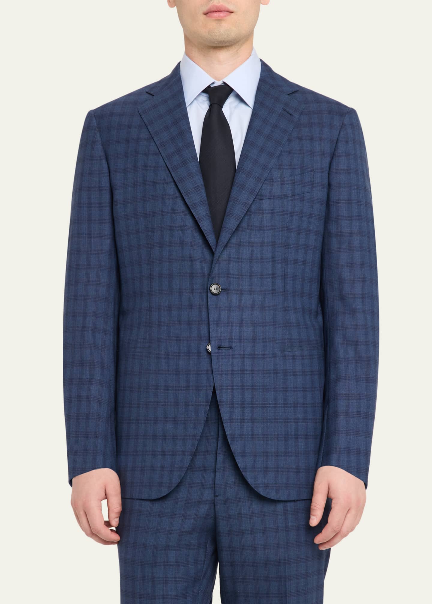 Cesare Attolini Men's Wool Windowpane Check Two-Piece Suit