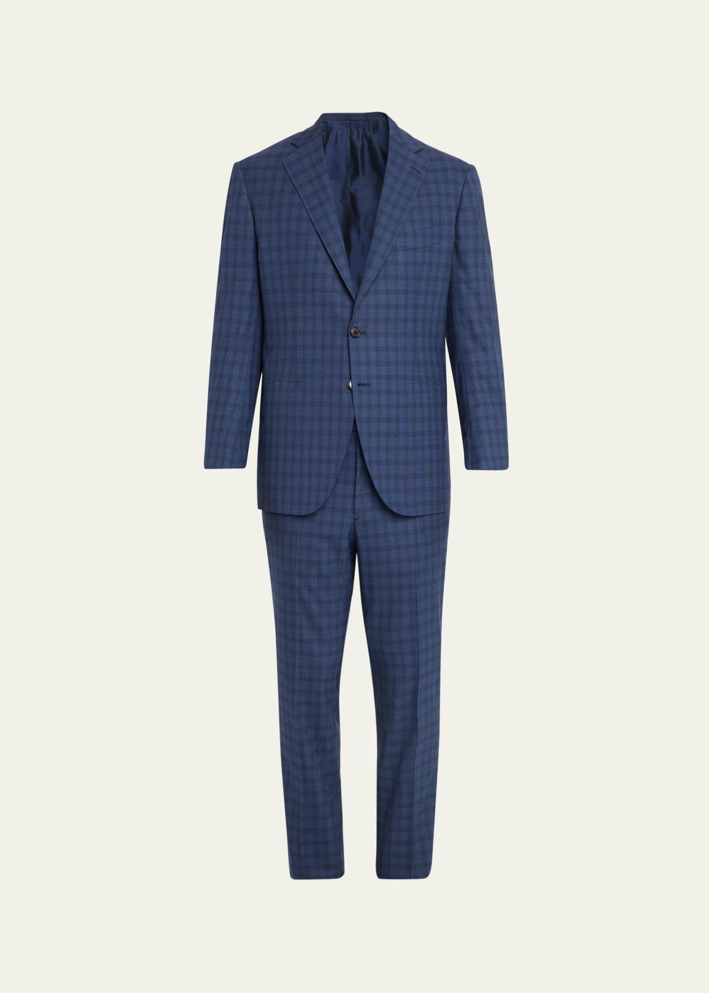 Cesare Attolini Men's Wool Windowpane Check Two-Piece Suit