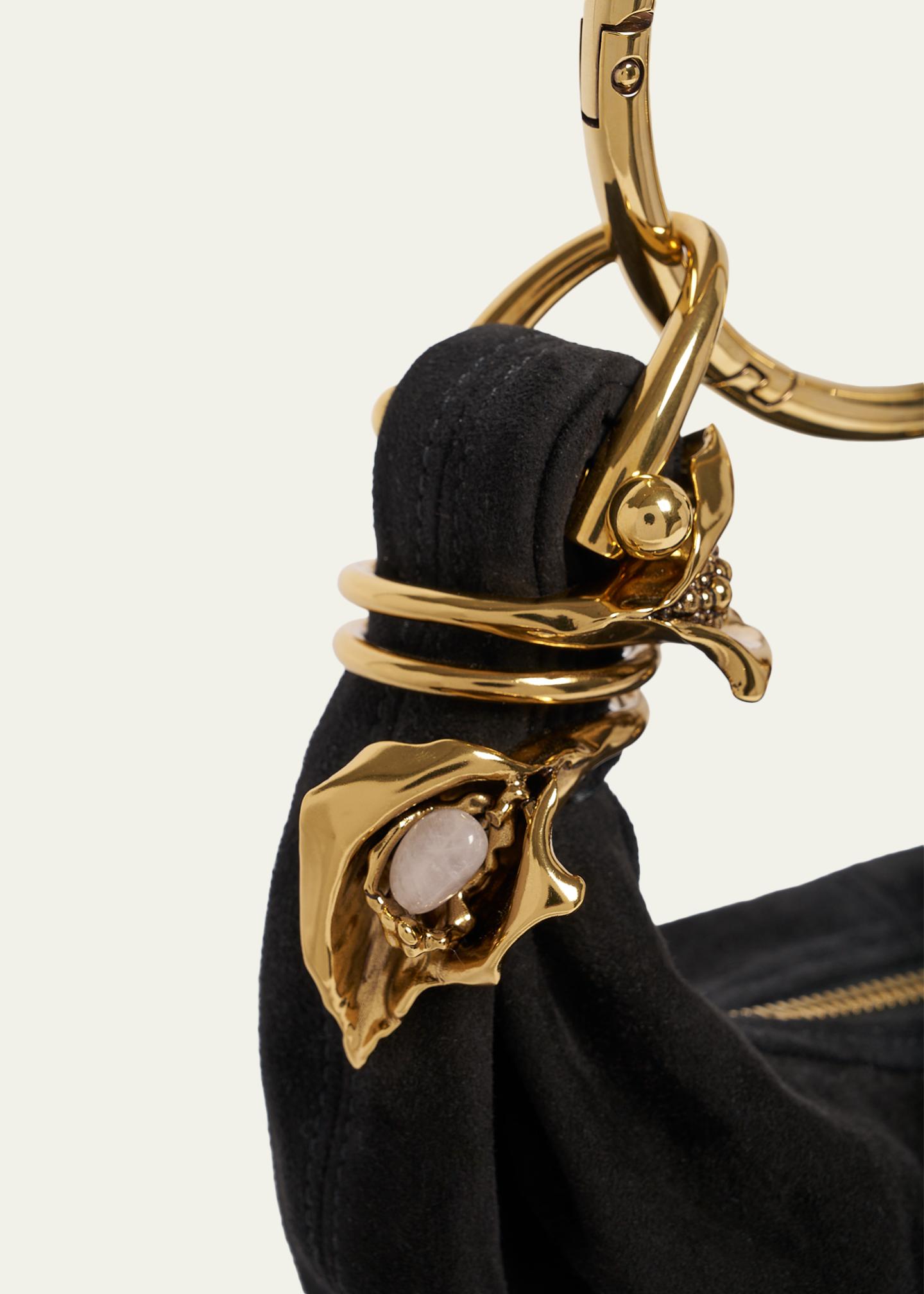 Chloe Sculptural Bracelet Bag in Suede - Bergdorf Goodman