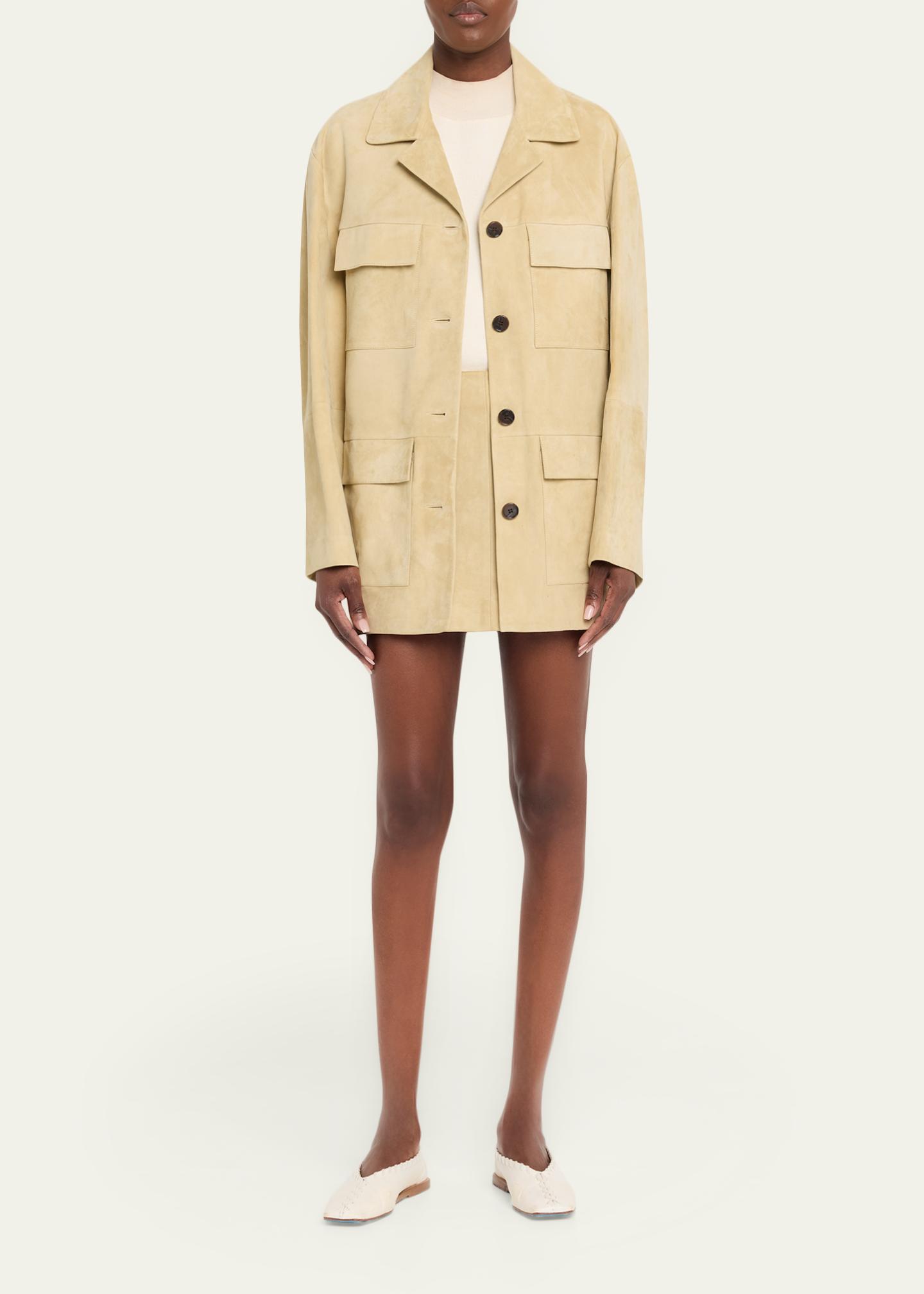 Arma Melody A-Line Suede Mini Skirt - Bergdorf Goodman