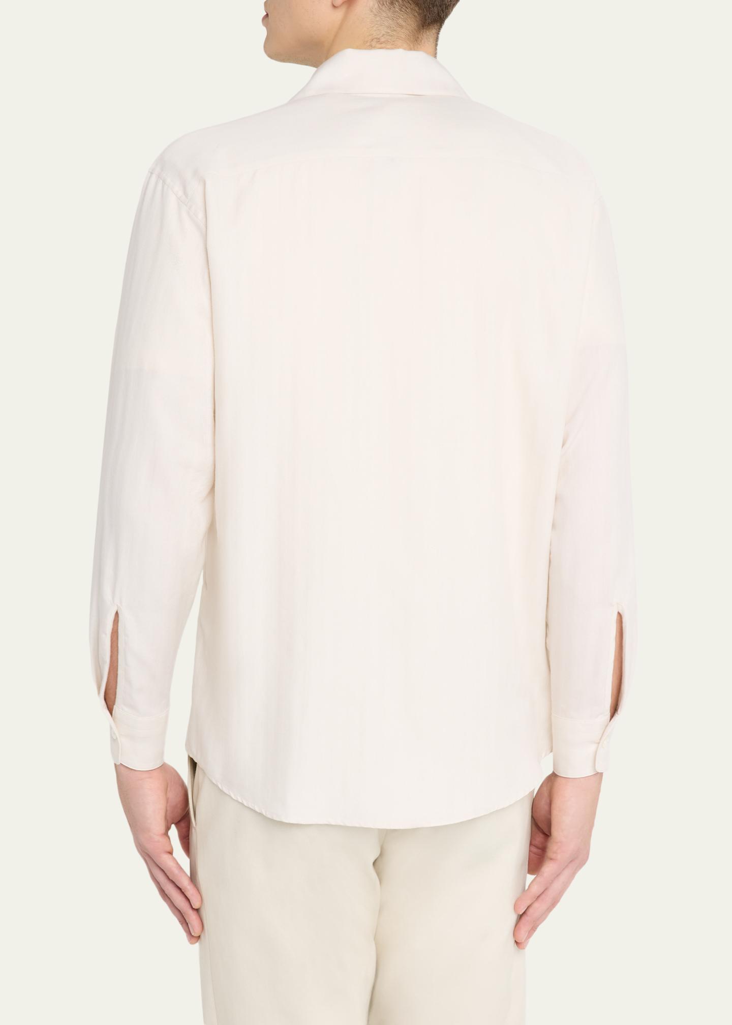 AURALEE Herringbone Wool Shirt - Bergdorf Goodman