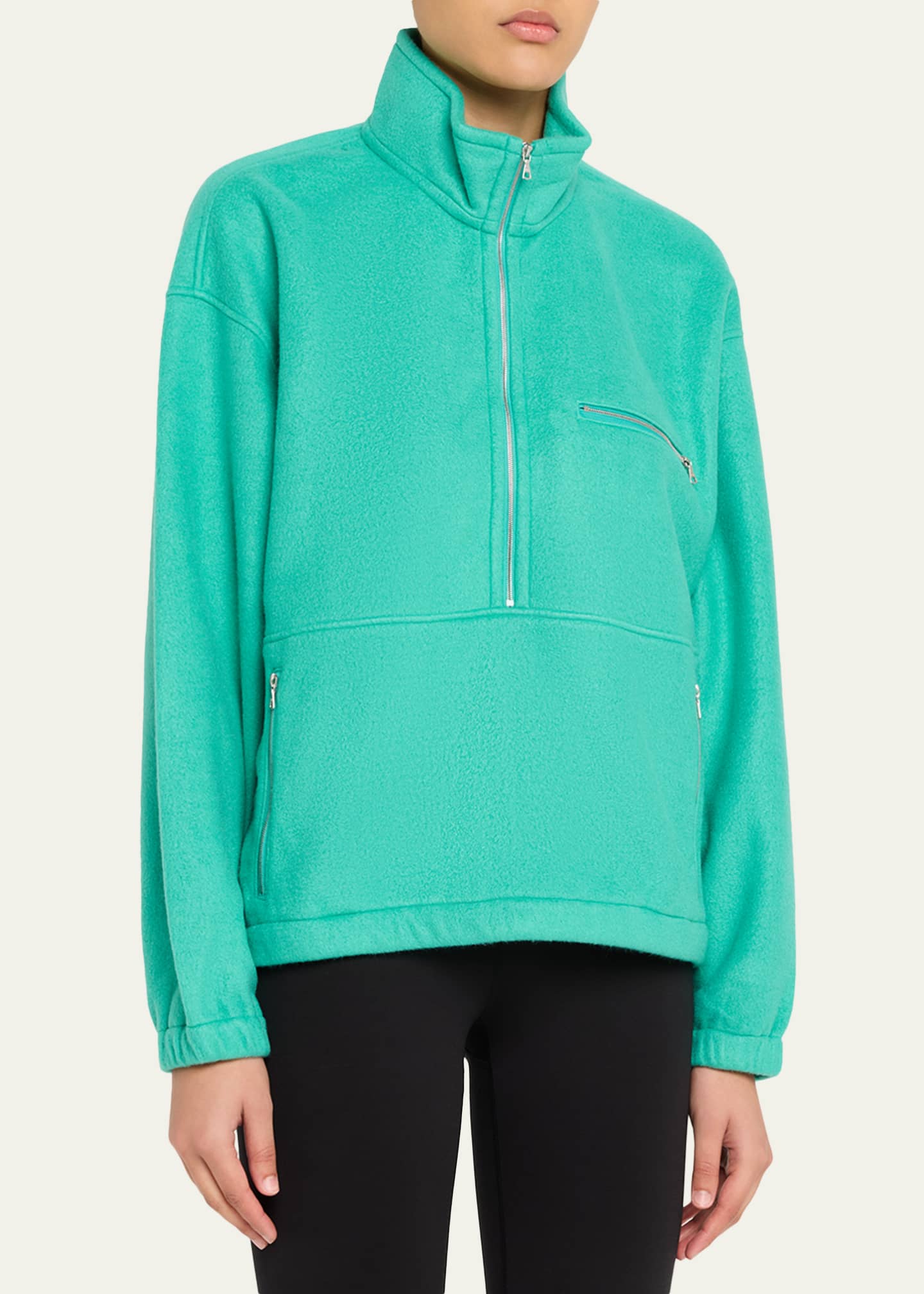 AURALEE Men's Fleece Half-Zip Sweater - Bergdorf Goodman