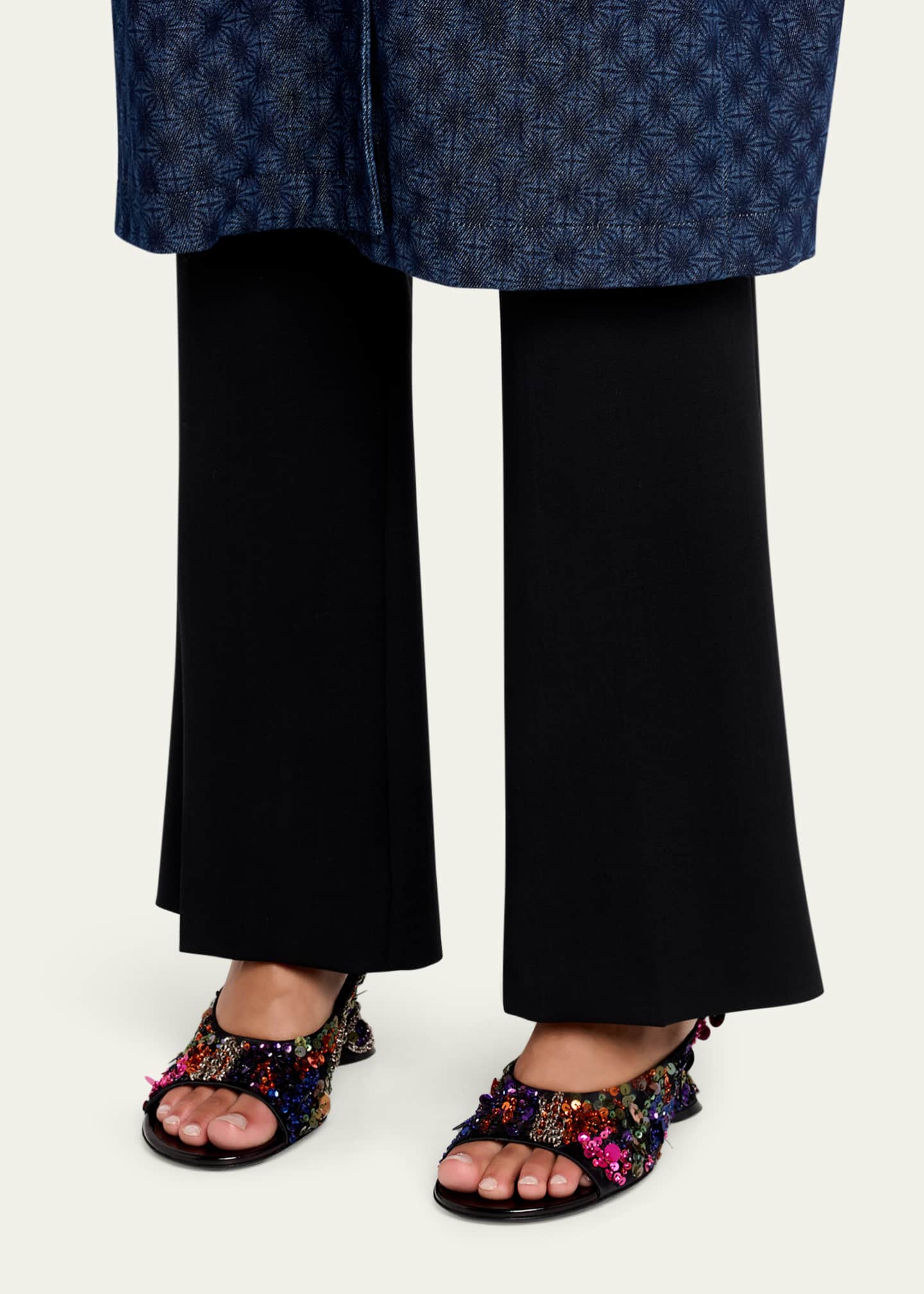Dries Van Noten 75mm Embellished Satin Slide Sandals - Bergdorf