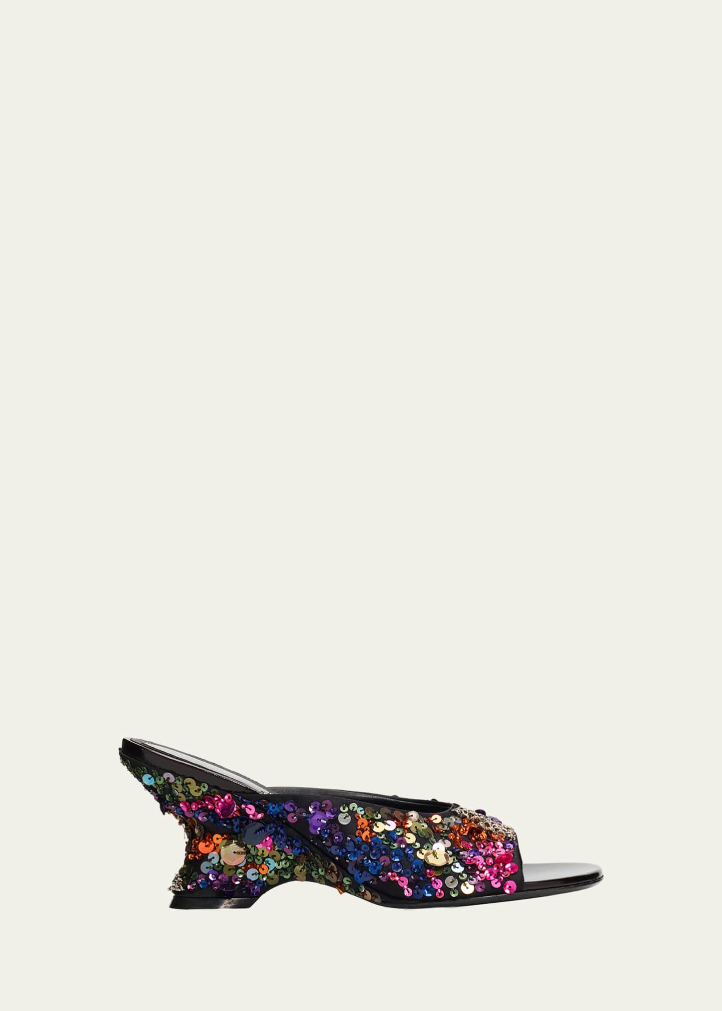 Dries Van Noten 75mm Embellished Satin Slide Sandals - Bergdorf