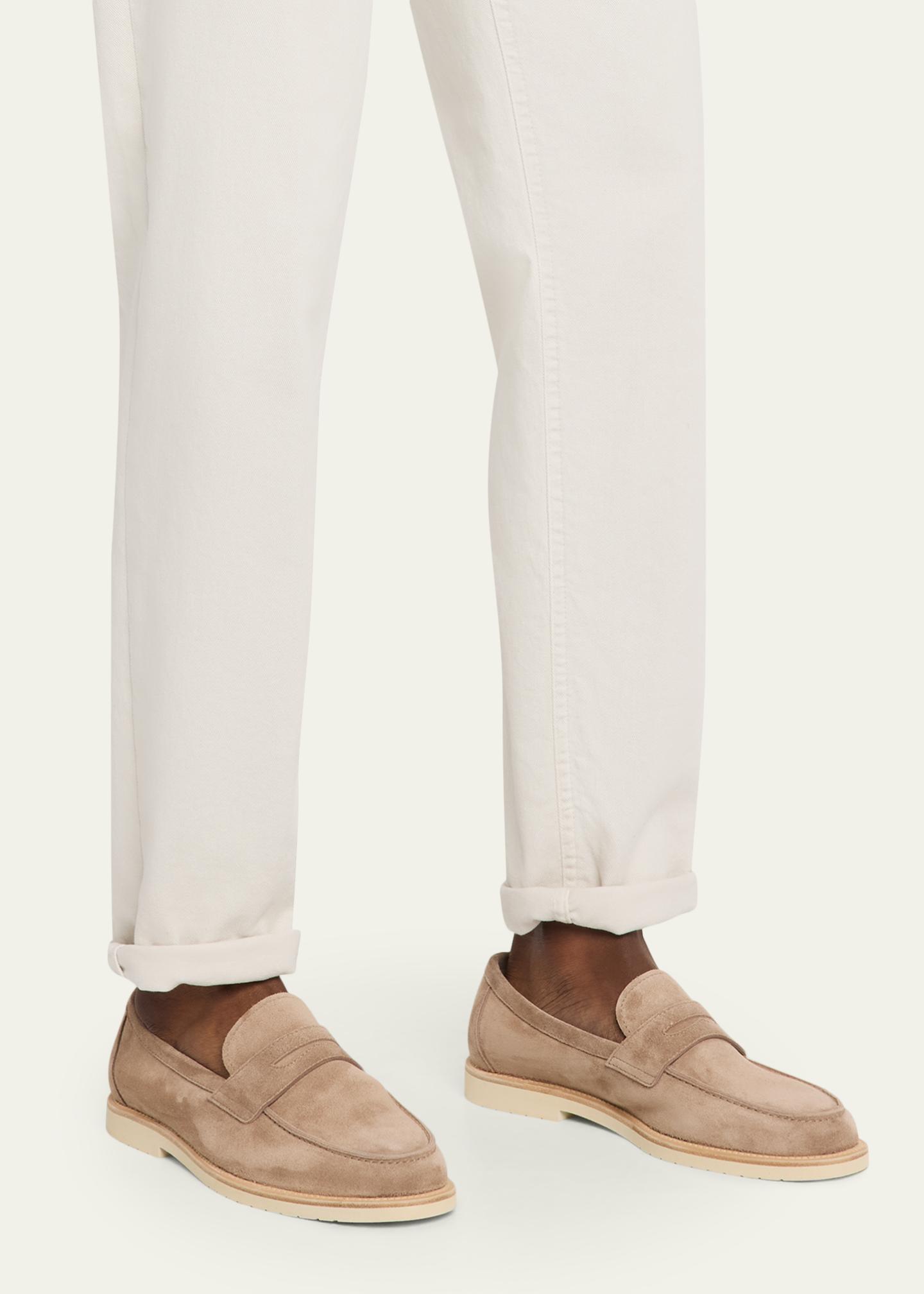 Brunello Cucinelli Beige Calfskin Slip-On Men\'s Loafers Brunello Cucinelli Men main image 4