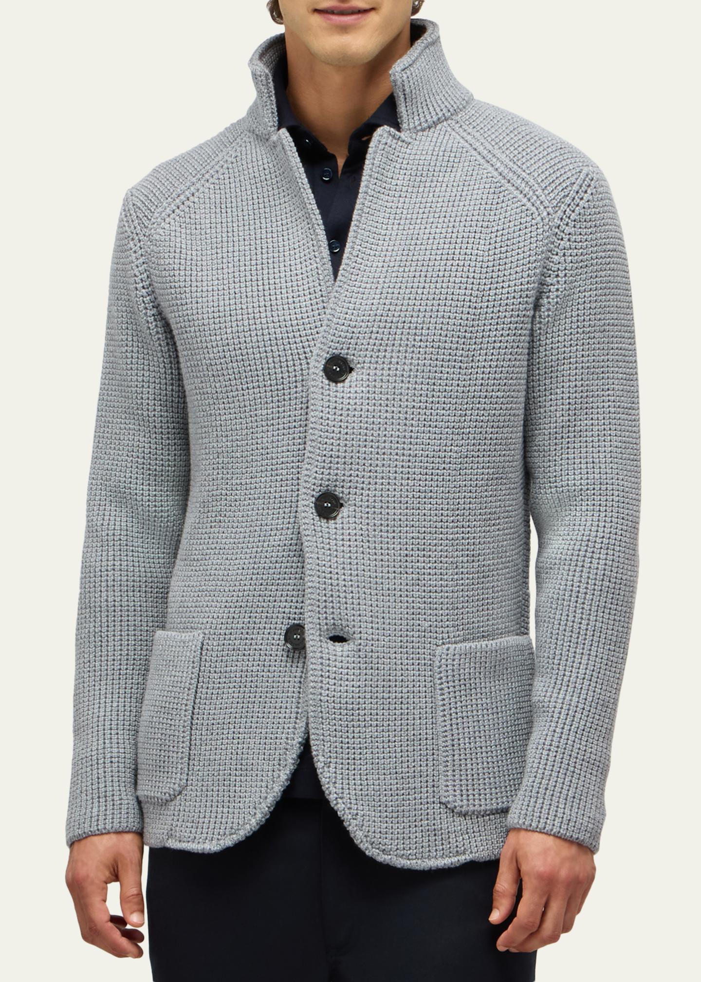 Baldassari Men's Brenta Slim Wool Knit Swacket - Bergdorf Goodman