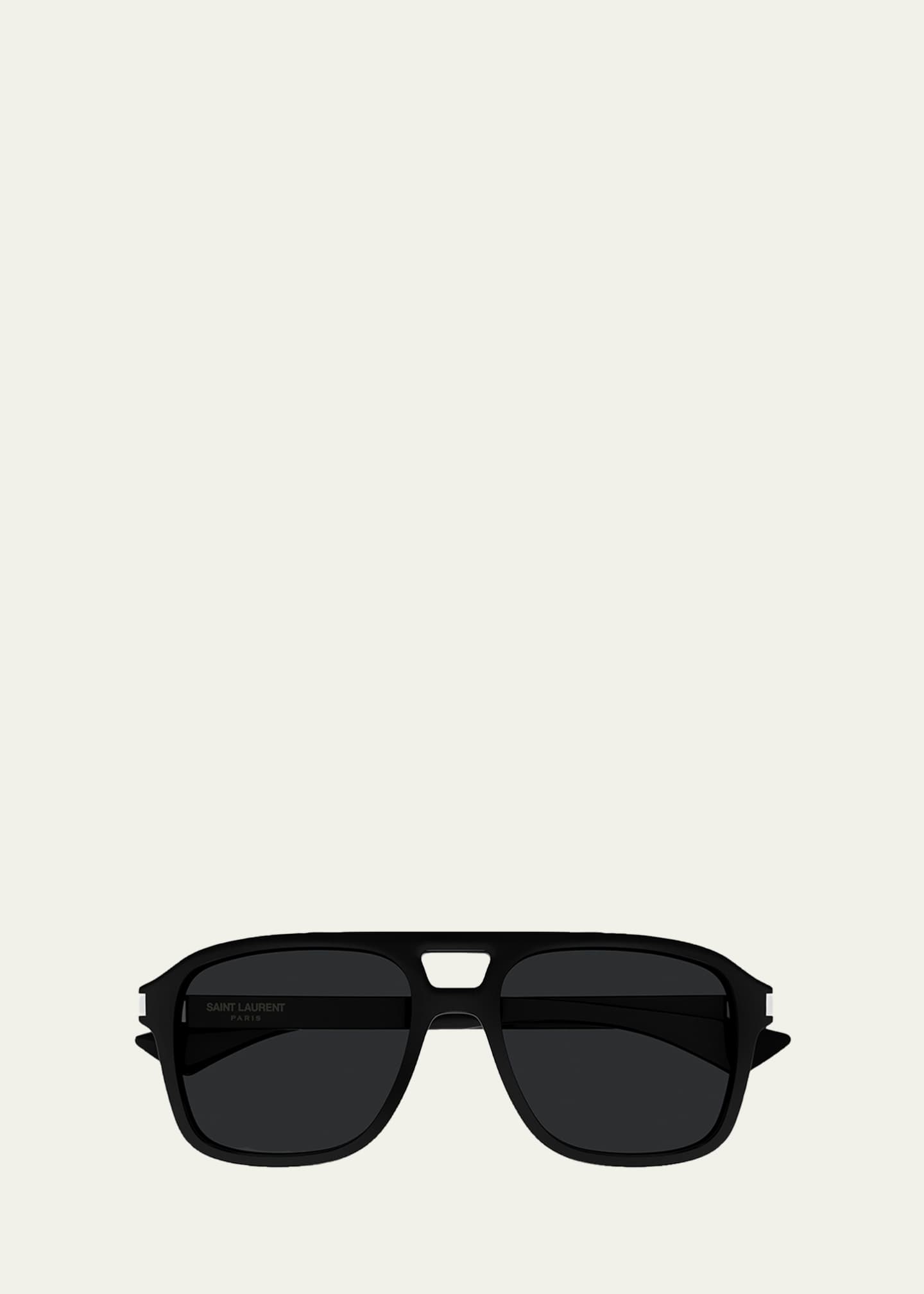 Saint Laurent Men's SL 881-001 Acetate Rectangle Sunglasses