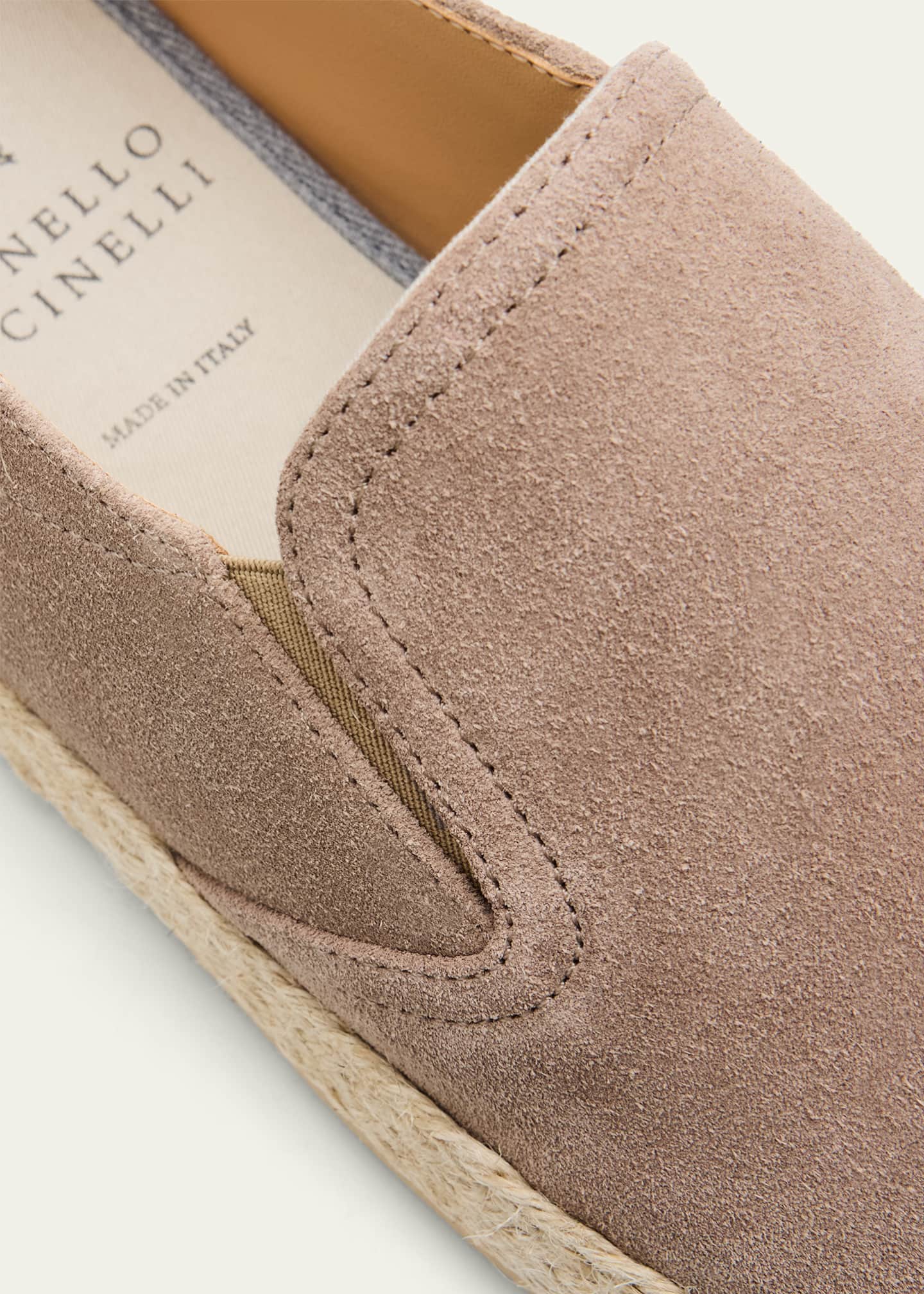 Brunello Cucinelli Men's Suede Slip-On Espadrilles - Bergdorf Goodman