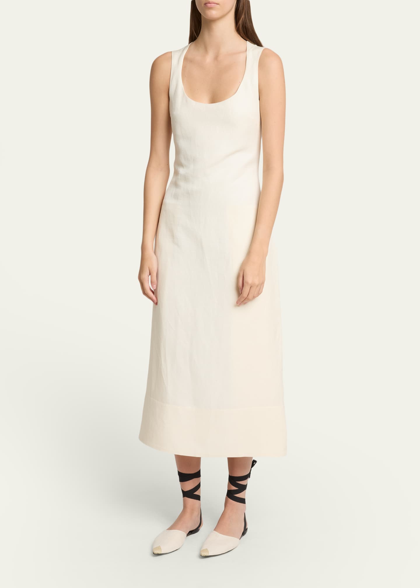 Jacquemus Black 'The Tablier' Midi Dress