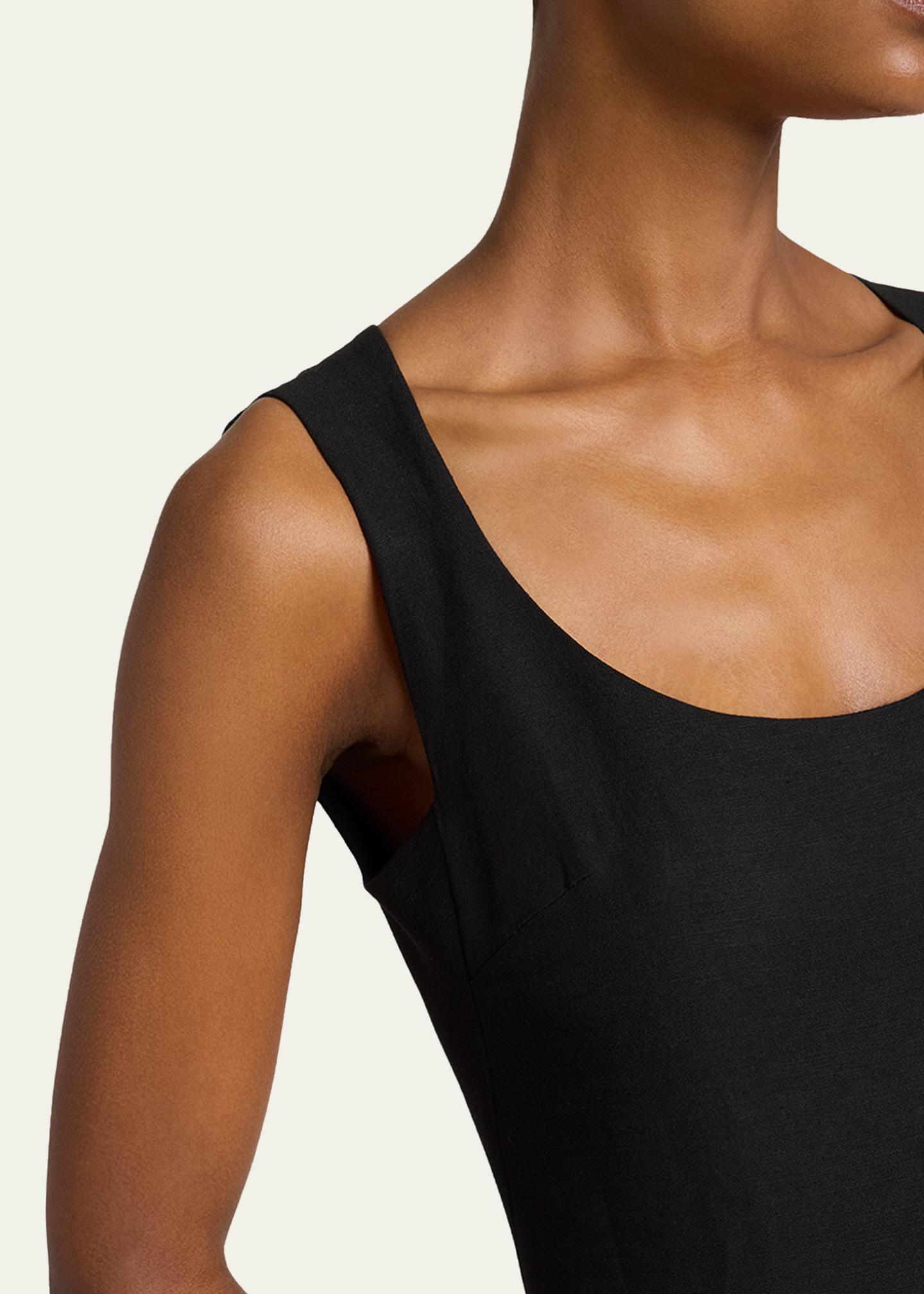 Jacquemus Scoop-Neck Linen Midi Dress - Bergdorf Goodman